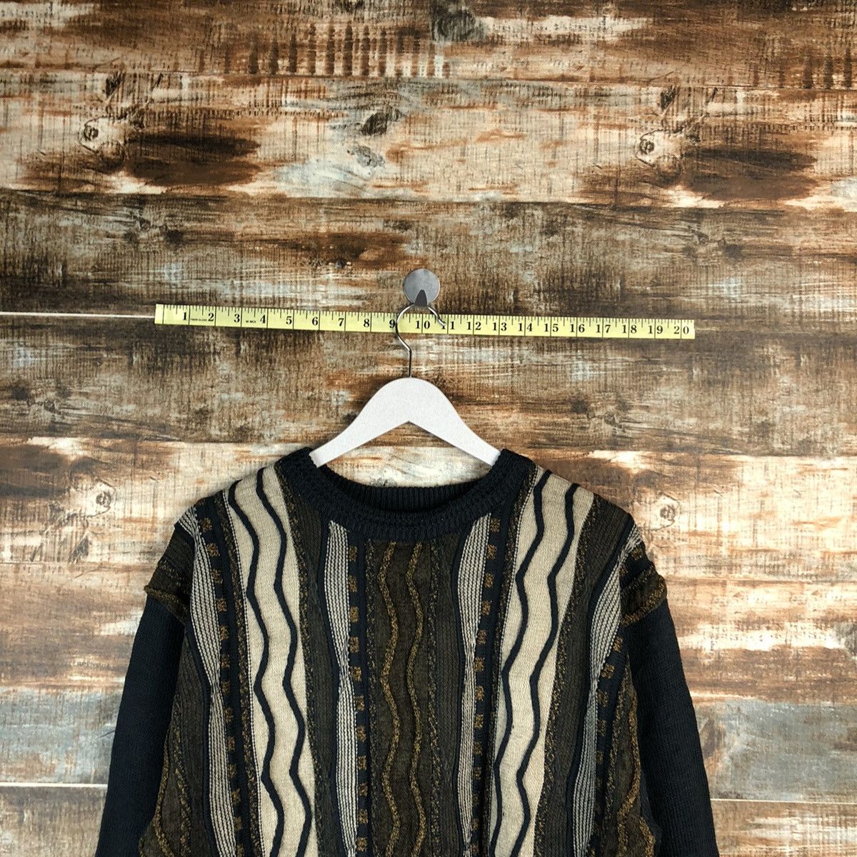 Homespun Knitwear × Japanese Brand × Vintage Aitals Zeal Black stripe Knitwear sweatshirt #A1559 Size US M / EU 48-50 / 2 - 4 Thumbnail