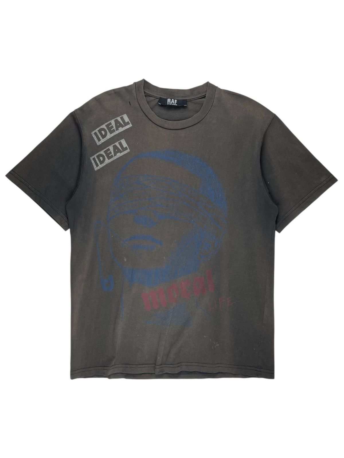 Raf Simons AW06 Raf By Raf Simons Ideal Moral Life Tshirt Faded Gray Size US S / EU 44-46 / 1 - 1 Thumbnail