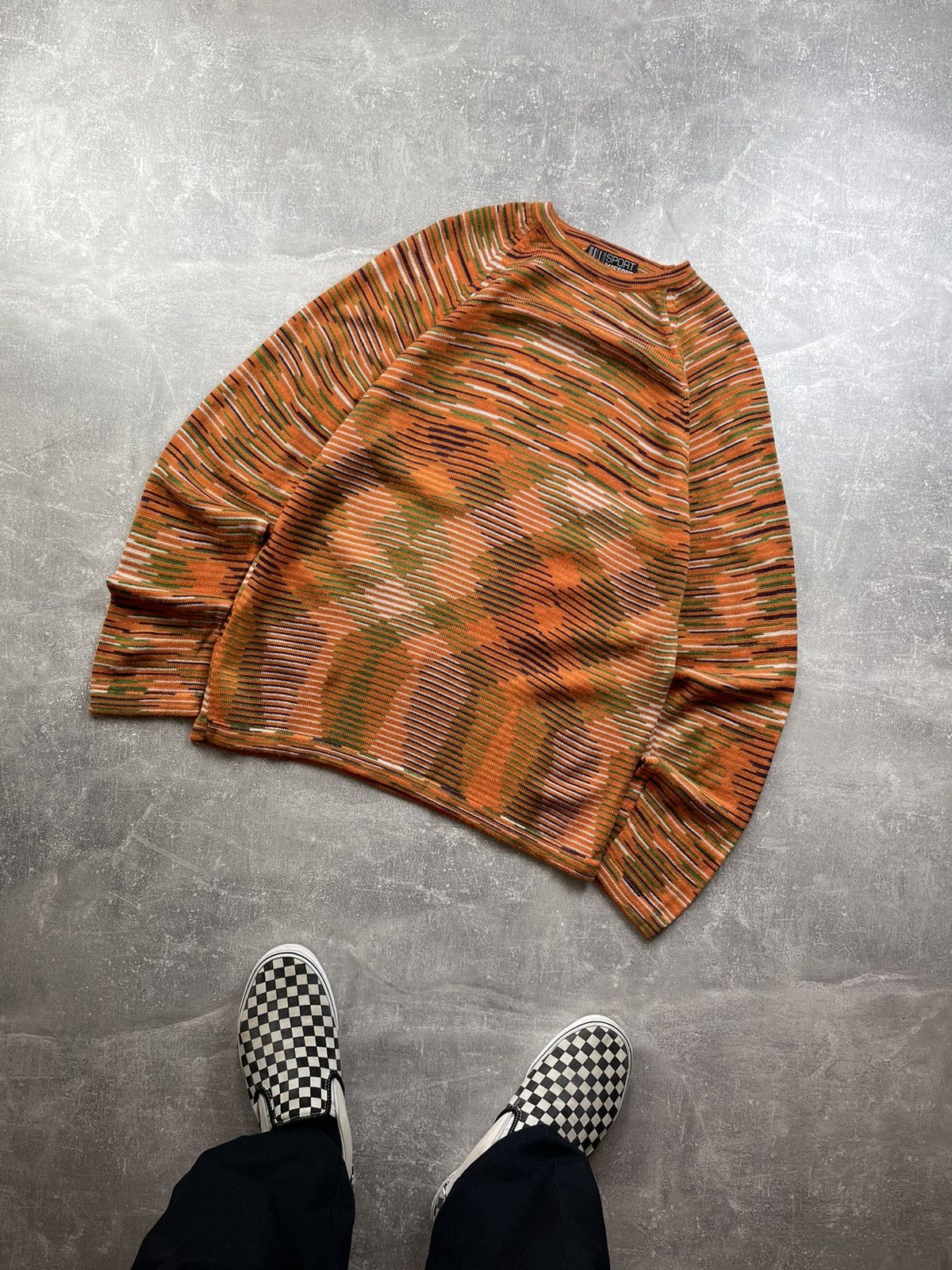 Missoni × Vintage Missoni Sport Vintage Wool Stripped Orange Sweater Size US M / EU 48-50 / 2 - 1 Thumbnail