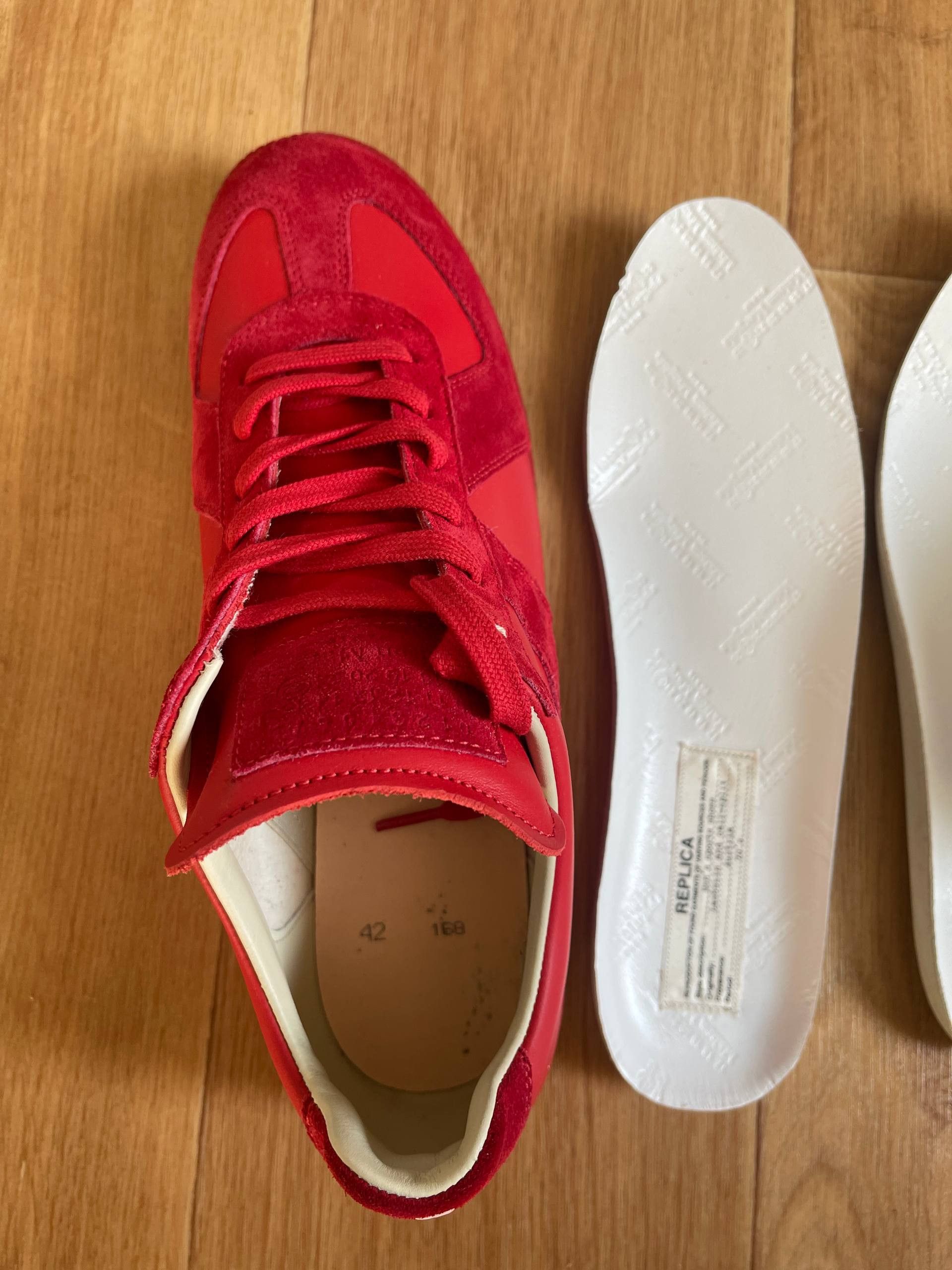 Maison Margiela Maison Martin Margiela MMM Low tTop Replica Red Sneaers Sz42 Size US 9 / EU 42 - 10 Thumbnail