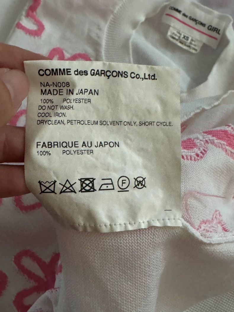 Comme des Garcons Comme Des Garcons Lovely pink and white flower knit cardig Size XS / US 0-2 / IT 36-38 - 5 Thumbnail