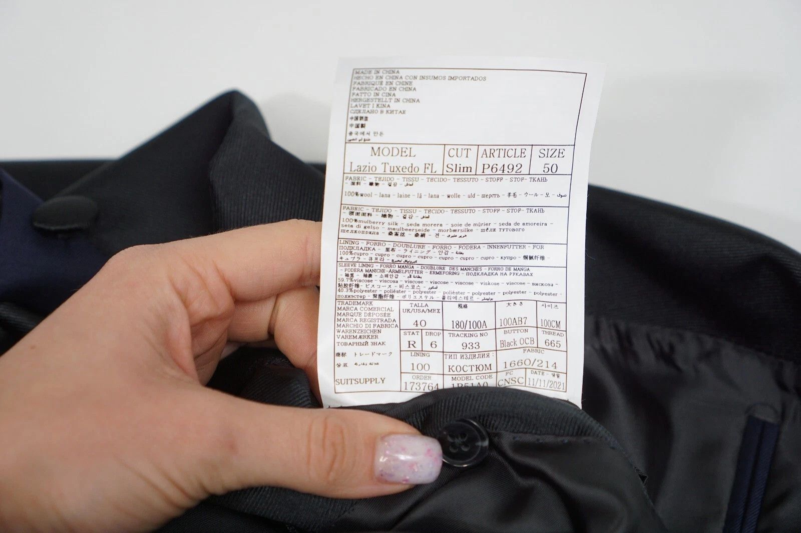 Suitsupply Men Suitsupply Blazer Lazio Tuxedo FL Wool S130 Peak UK/US40 Size 40R - 9 Thumbnail