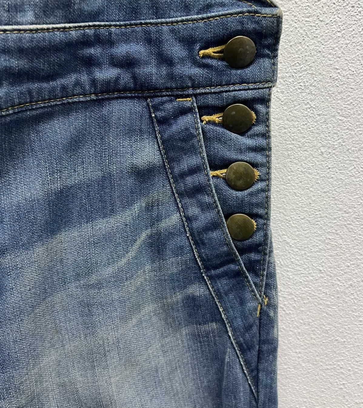 Japanese Brand × Vintage Vintage Y2K My D'artagnan Japanese Selvedge Denim Overalls Size US 35 - 8 Thumbnail