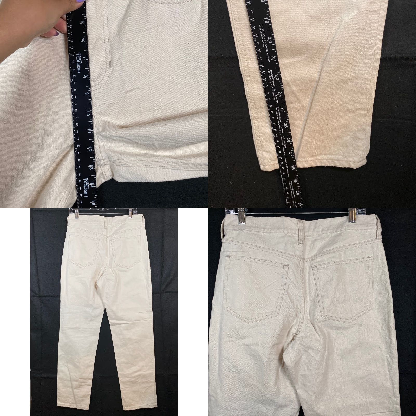 J.Crew J.Crew Jeans Cream Full Length Straight 100% Cotton 28 Womens Casual Momcore Normcore Streetwear 5-Pocket Denim Zip Button Size 28" / US 6 / IT 42 - 8 Thumbnail