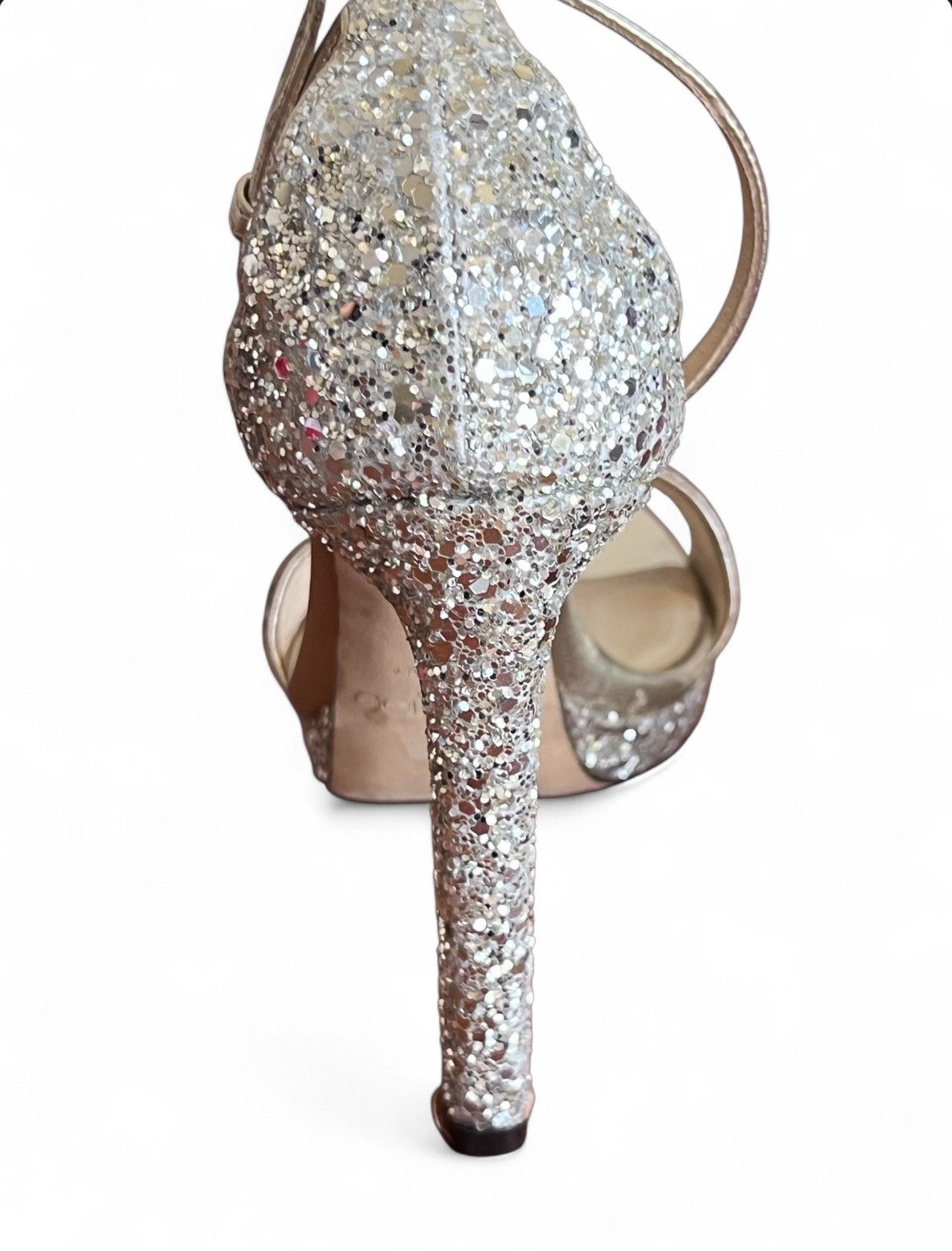 Jimmy Choo Jimmi Choo Misty 120 Champagne Coarse Glitter Fabric Size 35 Size US 5 / IT 35 - 7 Thumbnail