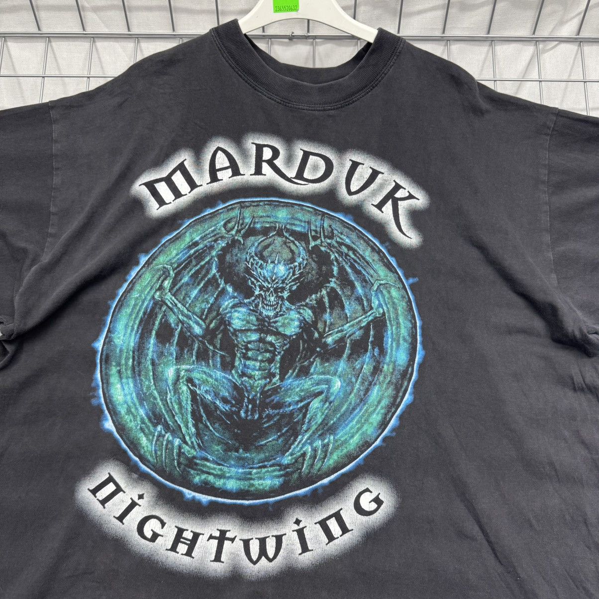 Vintage Vintage Marduk Nightwing 1998 Black Metal Band Tee Trashed Size US XL / EU 56 / 4 - 3 Thumbnail