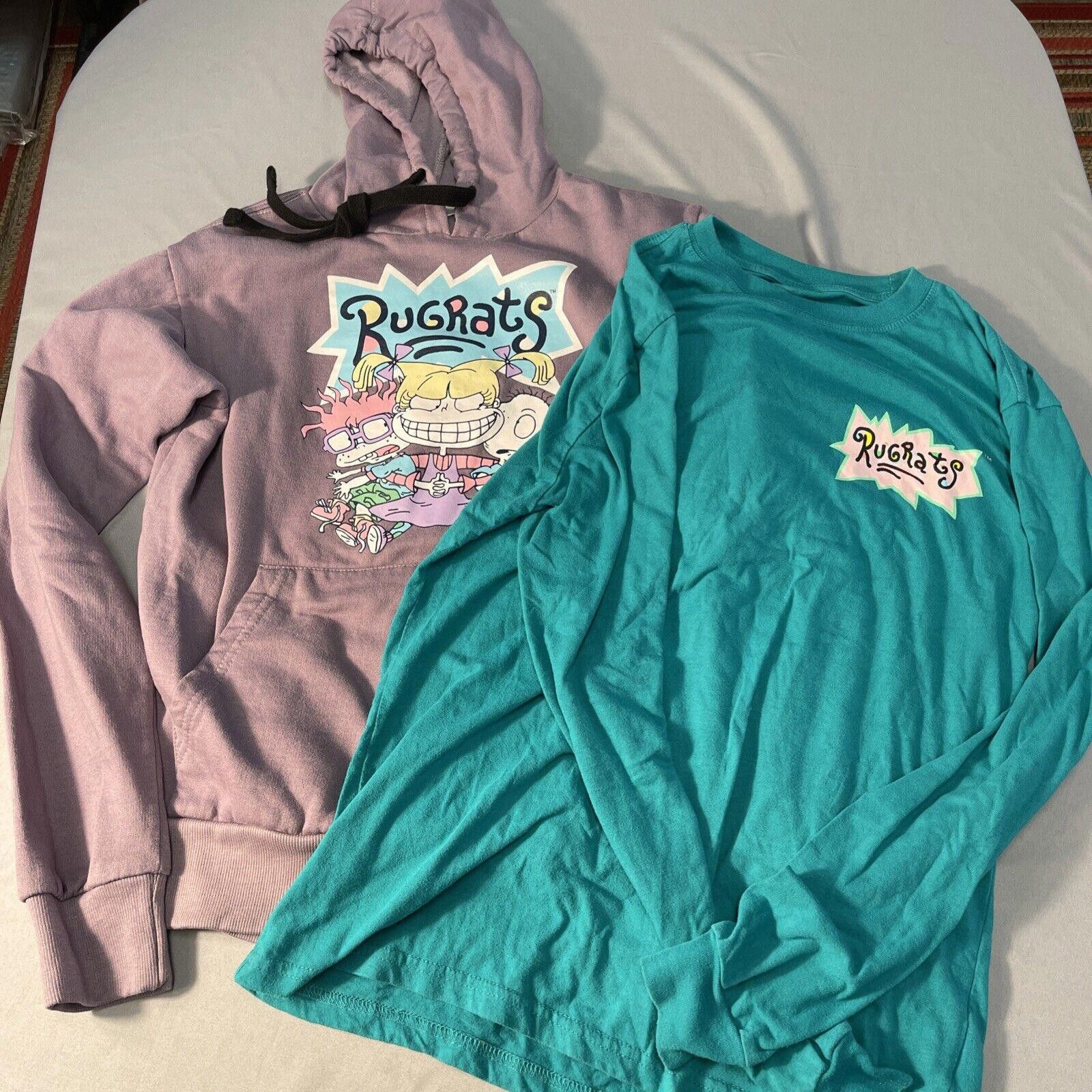 Nickelodeon 2 Nickelodeon Rugrats Lot Sweatshirt and T 90’s Cartoons Size US 30 / EU 46 - 1 Thumbnail