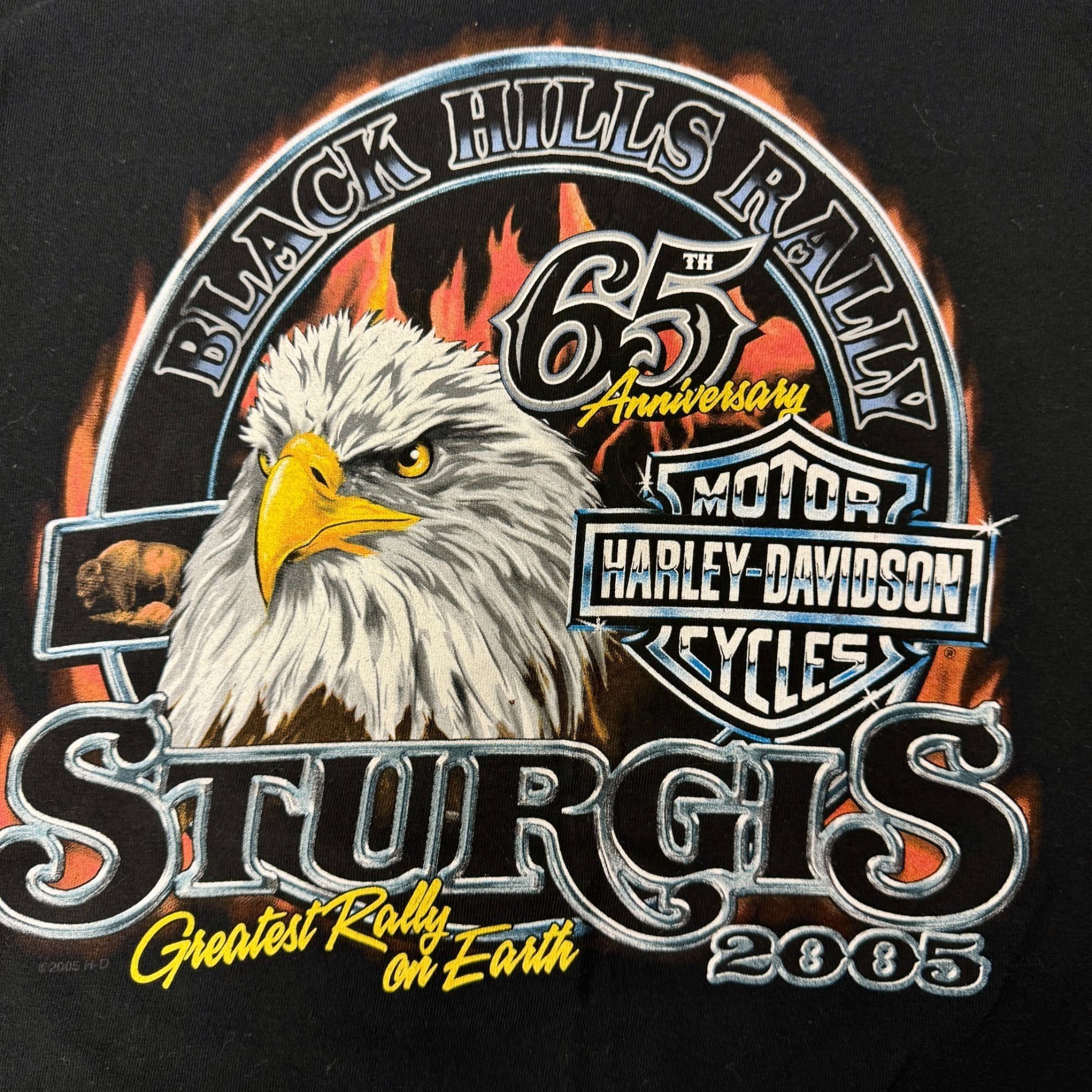 Harley Davidson NOS 2005 Black Hills Rally 65th Anniversary Biker STRUGIS T Size US S / EU 44-46 / 1 - 1 Thumbnail