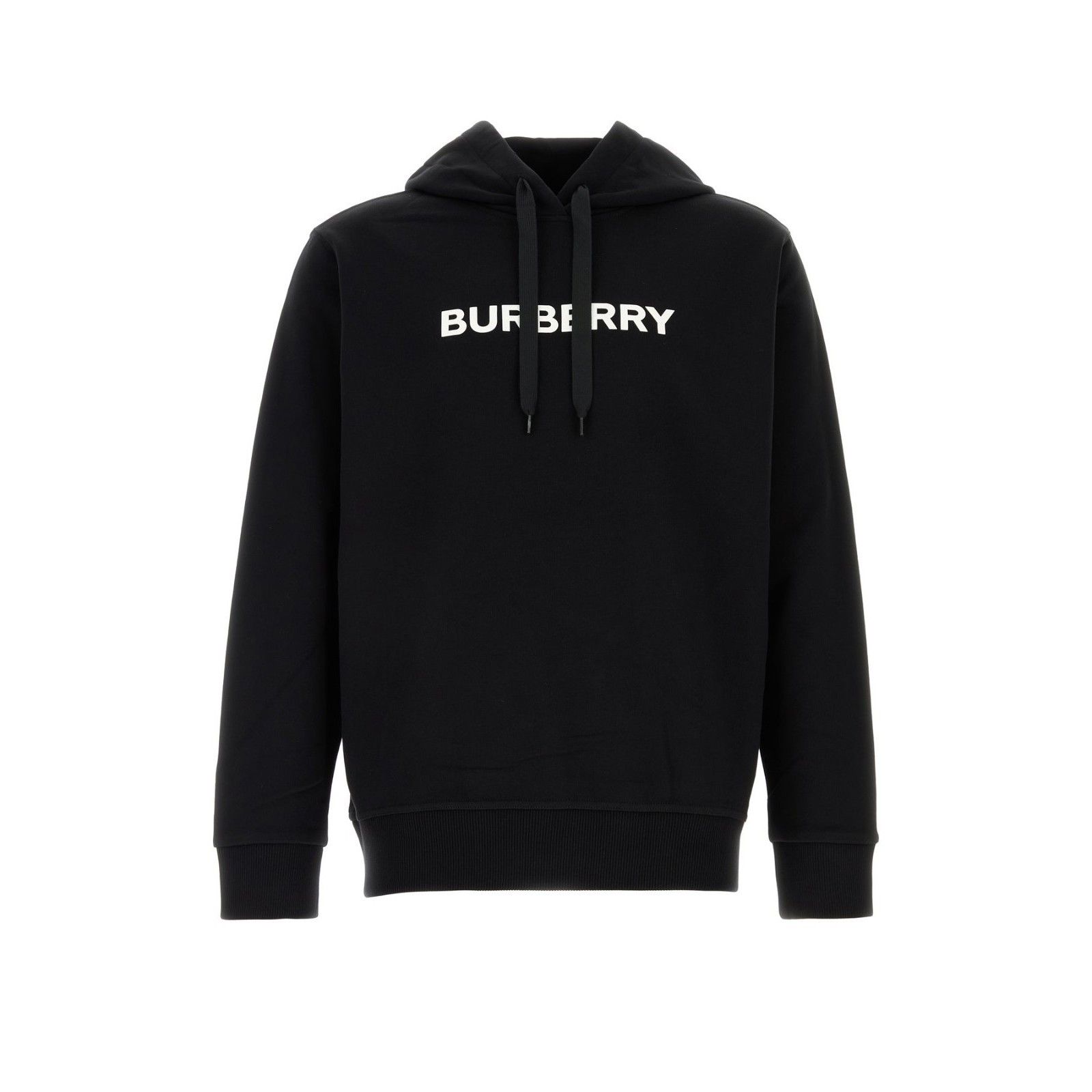 BURBERRY Black Cotton Hoodie New