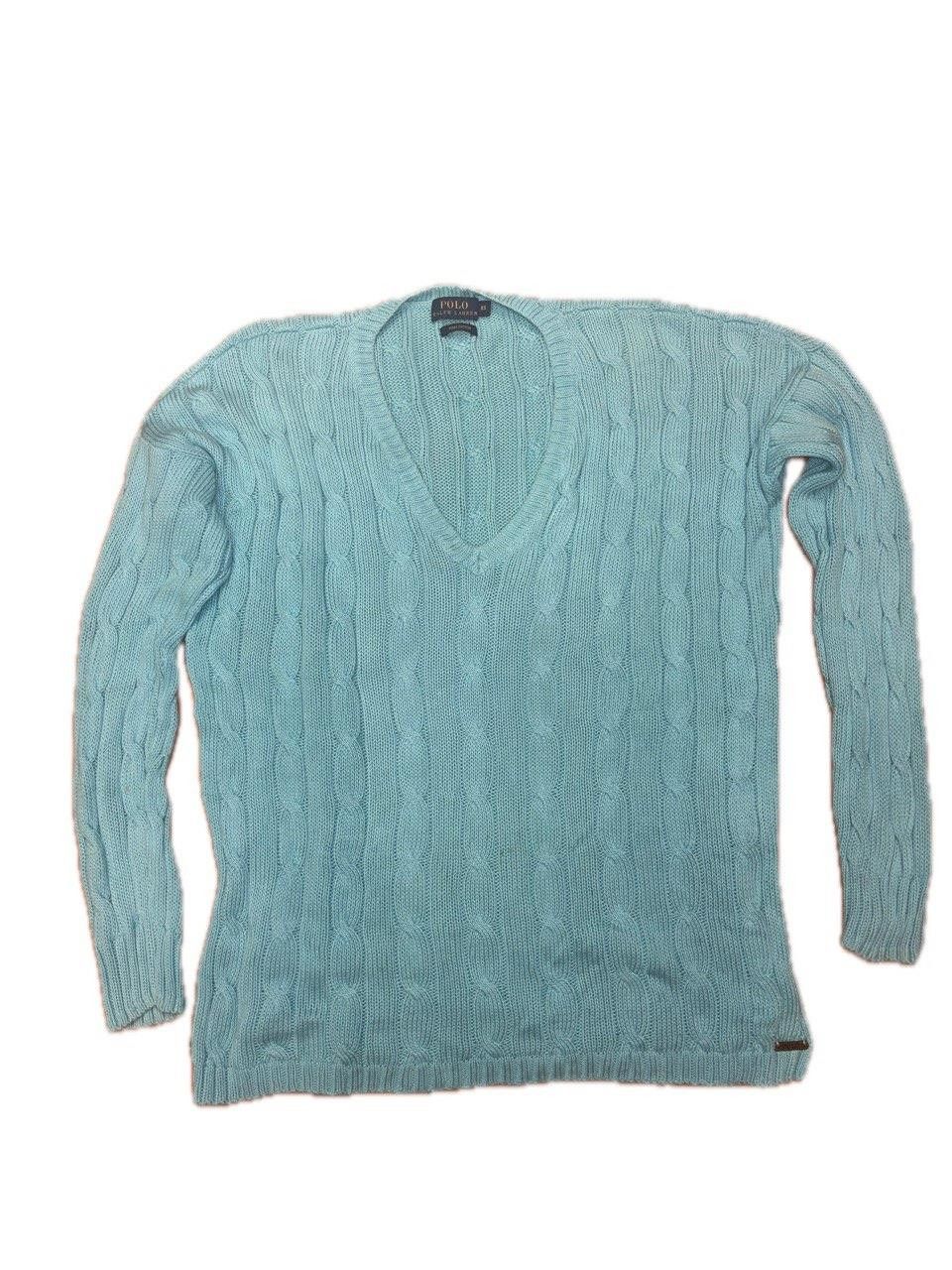 Polo Ralph Lauren Polo Ralph Lauren Women's sweater turquoise, chunky knit Size XS / US 0-2 / IT 36-38 - 19 Thumbnail