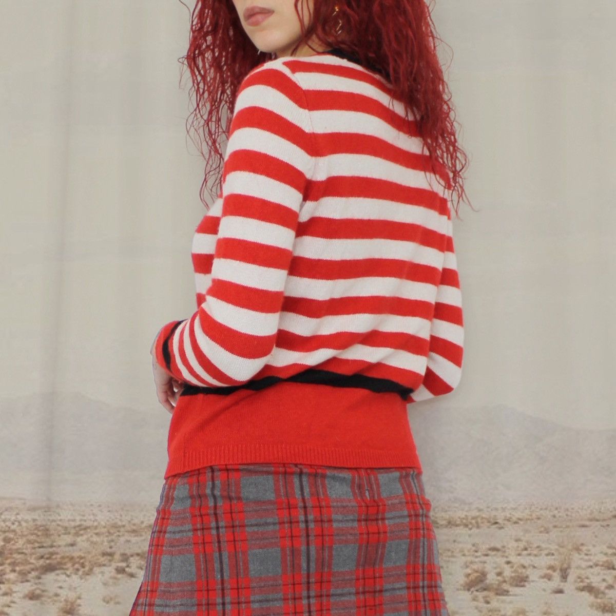 Other 🎯RED STRIPED CARDI🎯 Size L / US 10 / IT 46 - 2 Thumbnail