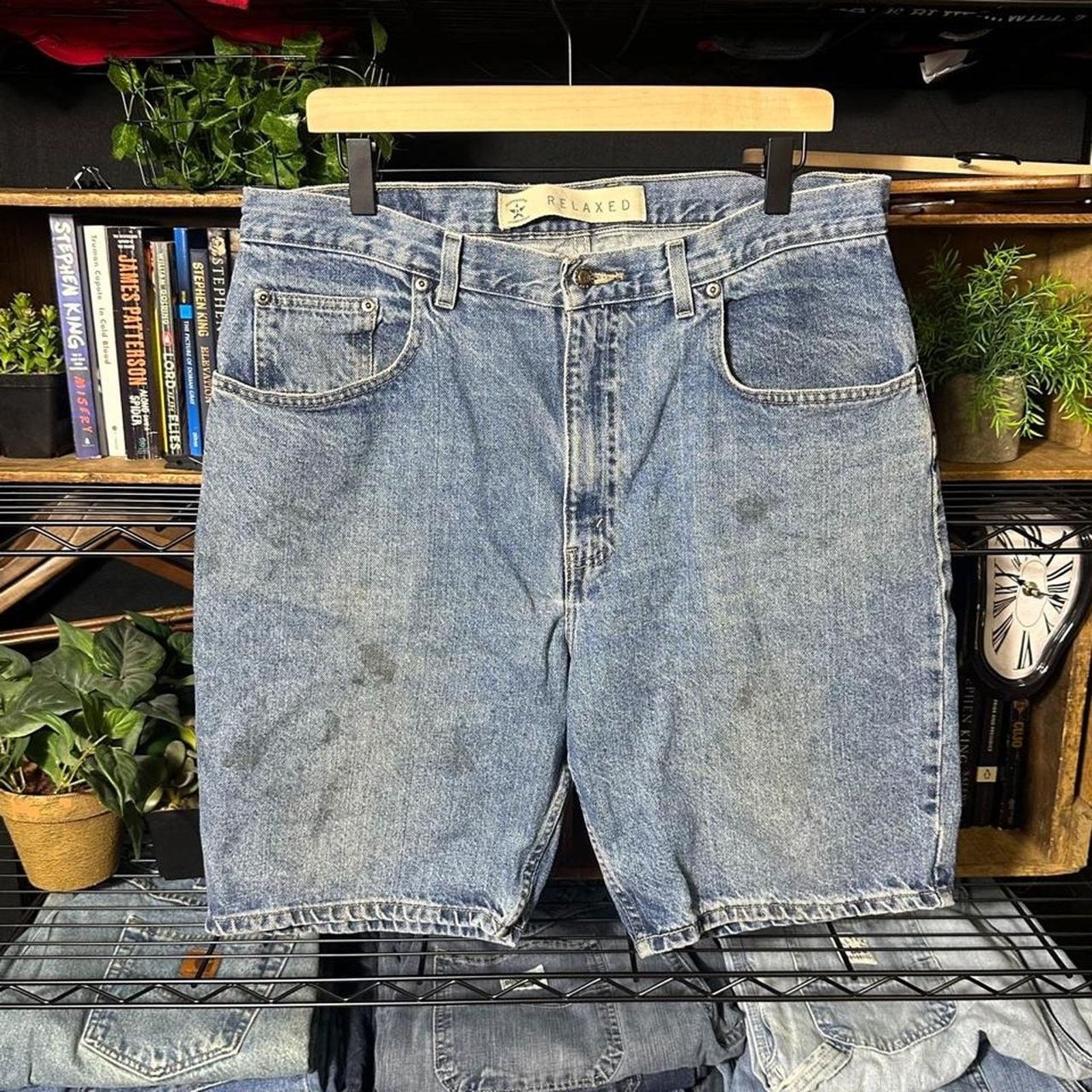 Arizona Jean Co. Vintage Arizona Baggy Jean Shorts Mens 36" Blue Denim Jorts Size US 36 / EU 52 - 2 Thumbnail