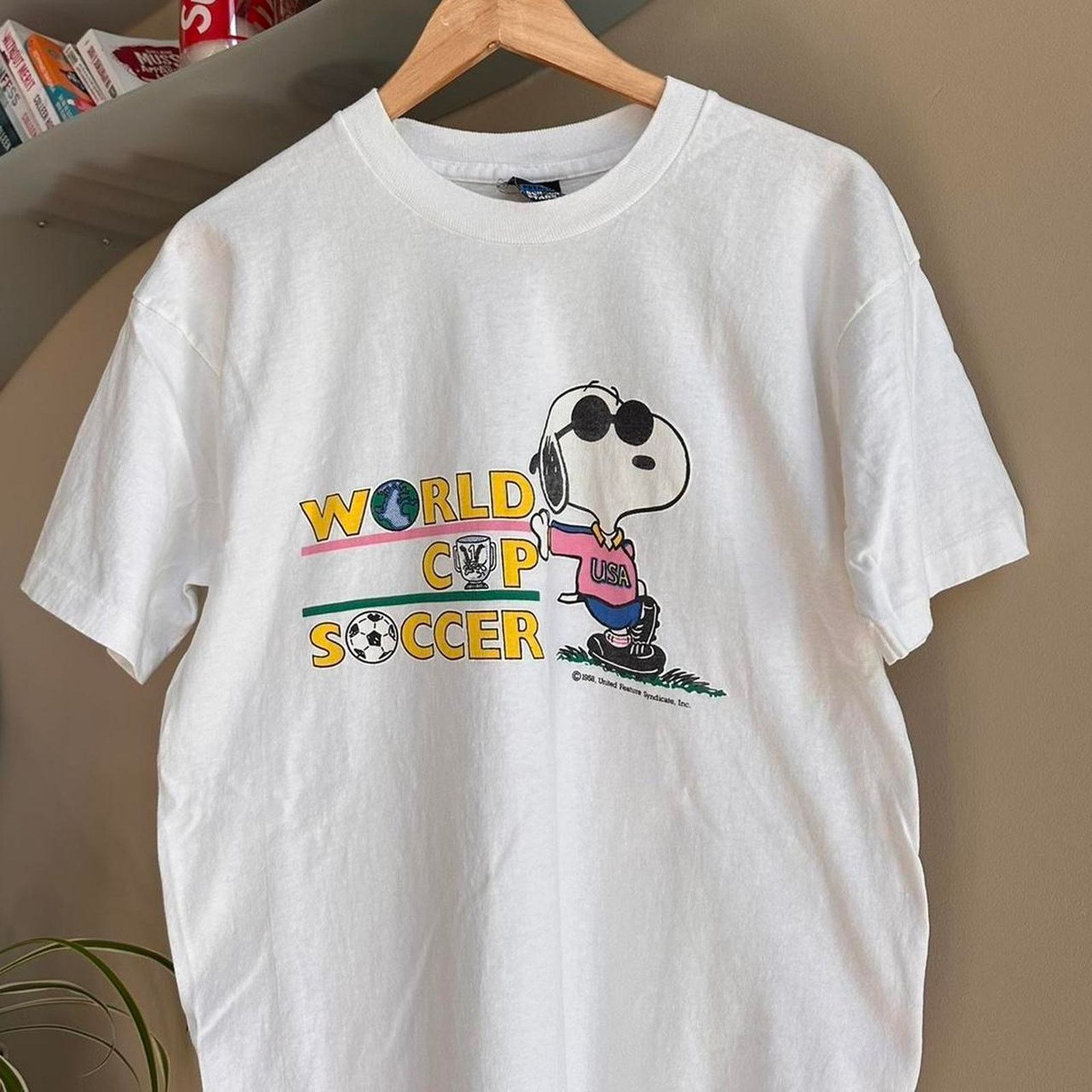 Peanuts × Vintage Vintage World Cup Peanuts Snoopy Shirt Size US M / EU 48-50 / 2 - 2 Thumbnail