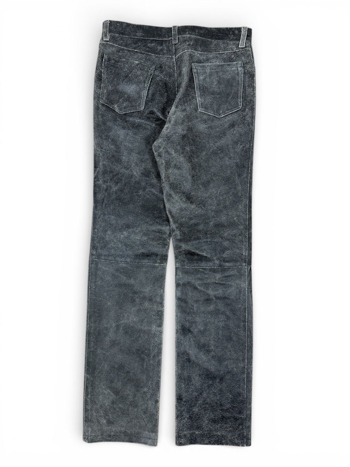 Raf Simons Raf Simons AW02 Virginia Creeper Cracked Leather Pants Size US 30 / EU 46 - 3 Thumbnail