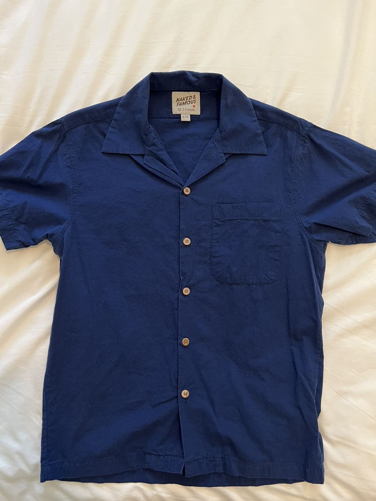 Naked & Famous N&F Aloha Shirt (Washes Chambray Blue) Size US S / EU 44-46 / 1 - 1 Thumbnail
