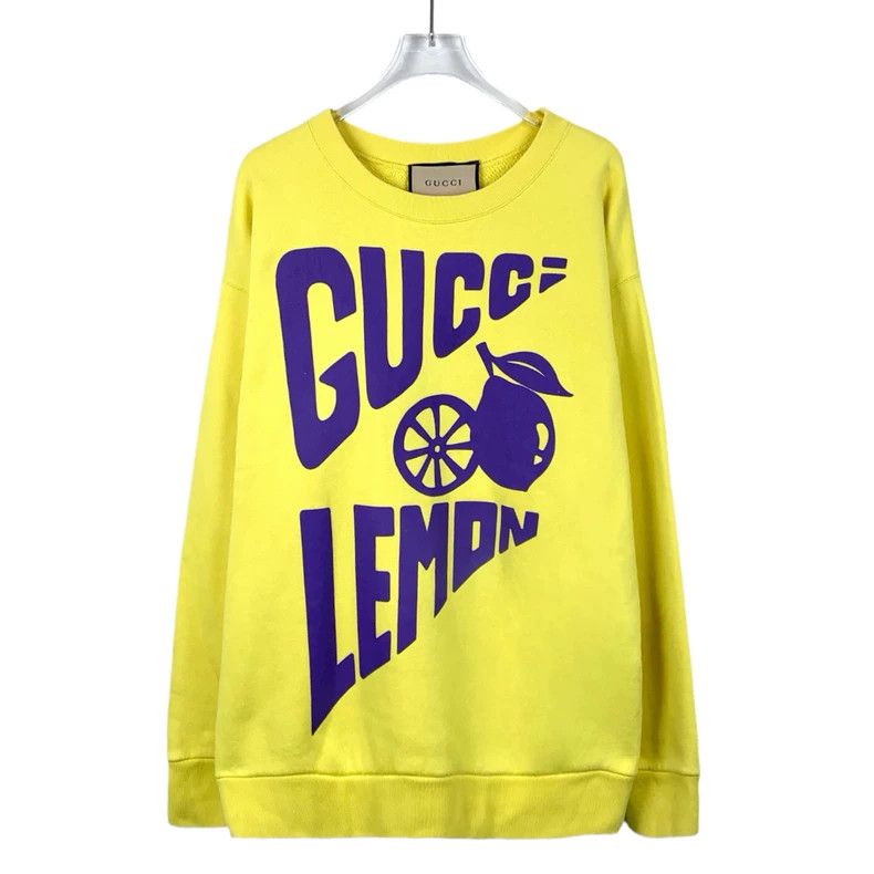 Gucci Gucci Yellow logo letter pattern printed cotton round-neck Size US S / EU 44-46 / 1 - 1 Thumbnail