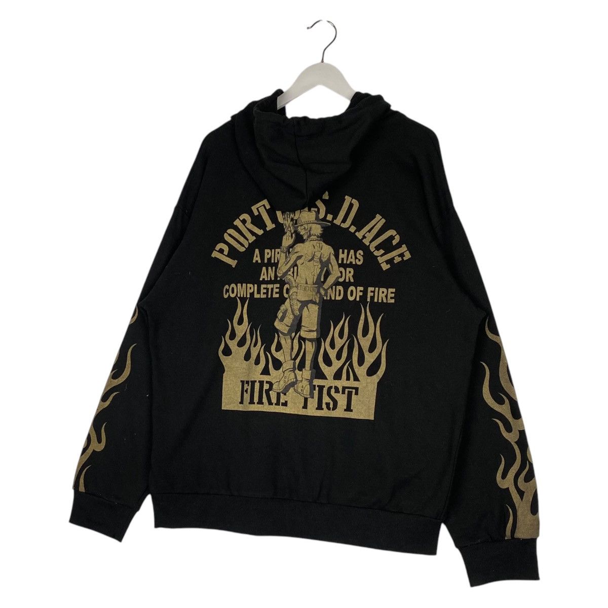 One Piece × Vintage Vintage One Piece Full Zip Hoodie Sweater Black Size US L / EU 52-54 / 3 - 9 Thumbnail
