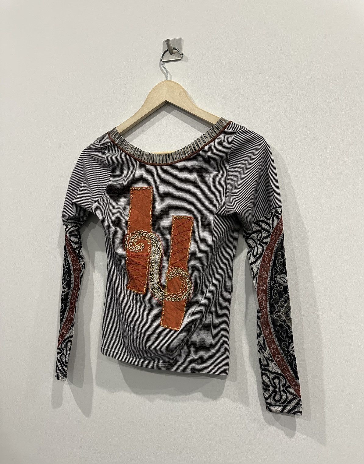Jean Paul Gaultier Save The Queen all printed top long sleeve mesh JPG style Size M / US 6-8 / IT 42-44 - 3 Thumbnail