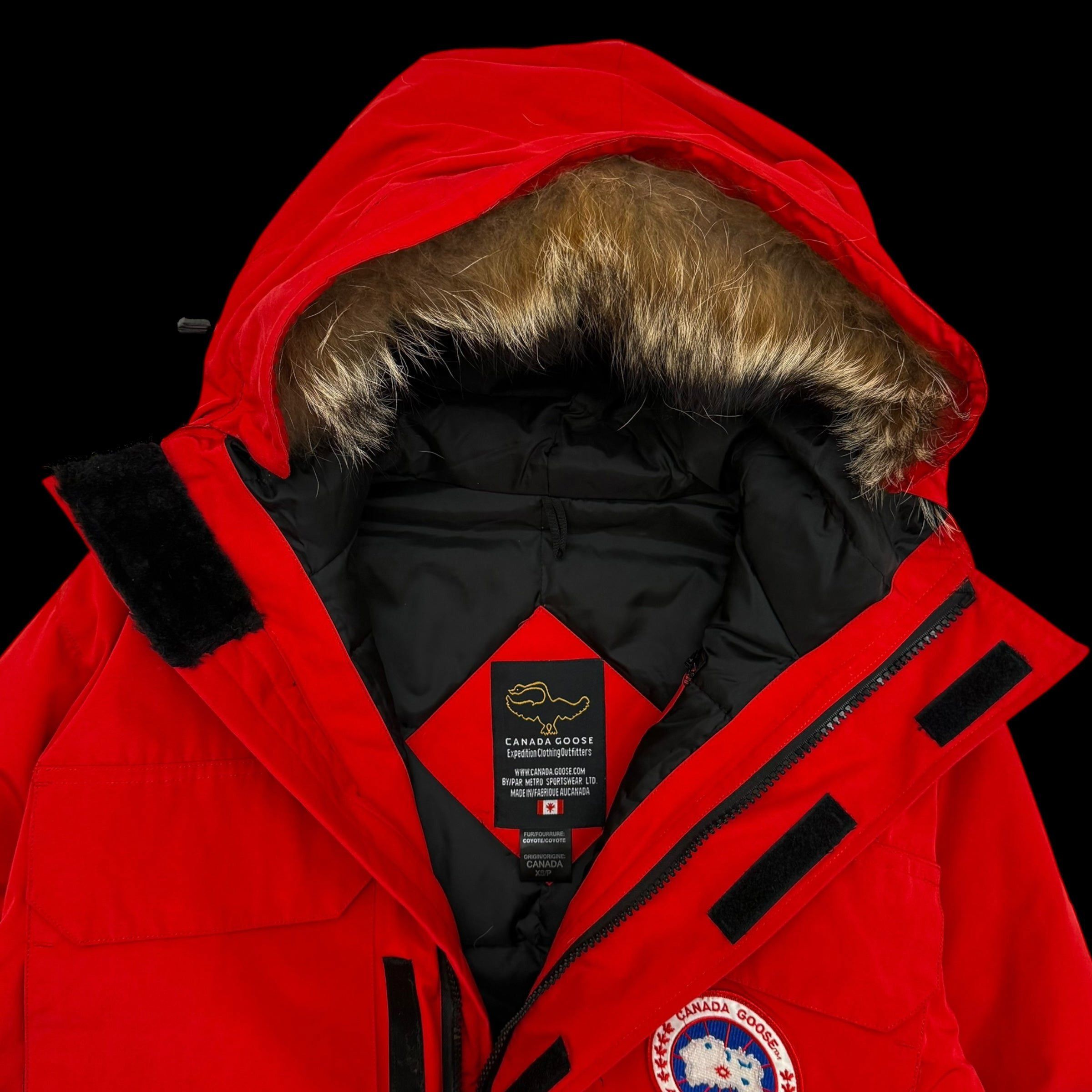Canada Goose Vintage Expedition Down Fur-Trim Parka Red (Fit