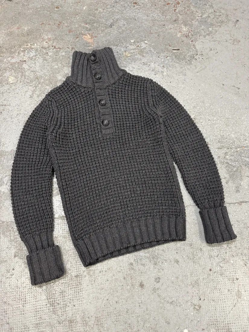 Dolce & Gabbana × Vintage 2000s Dolce & Gabbana Quilted Wool Buttoned Sweater Size US M / EU 48-50 / 2 - 10 Thumbnail
