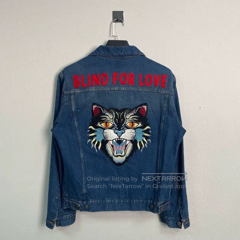 Gucci Gucci Fairy cat embroidered denim jacket Size US M / EU 48-50 / 2 - 1 Thumbnail
