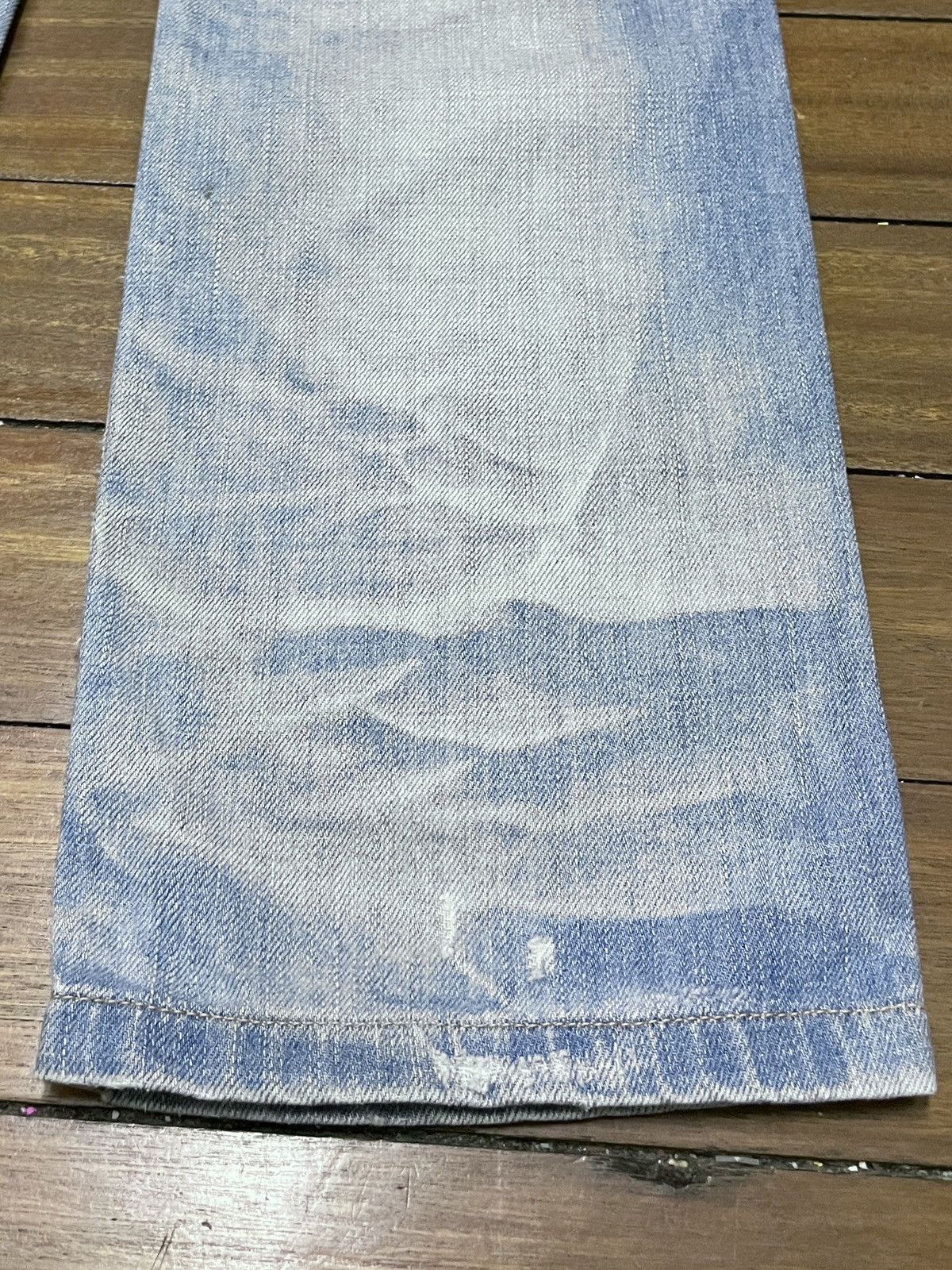 Le Grande Bleu (L.G.B.) Rare Design Vintage Brand Sicko Distressed Jeans 1990s Size US 29 - 8 Thumbnail