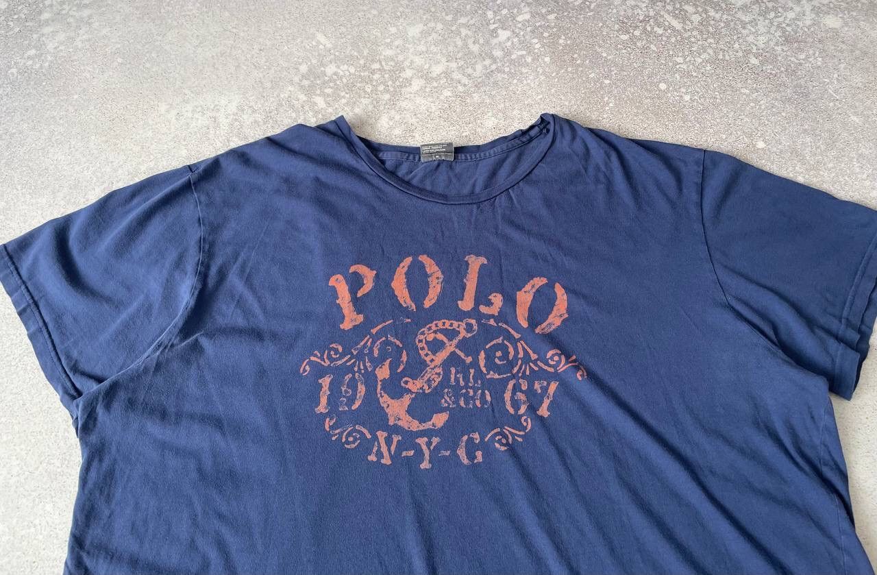 Polo Ralph Lauren × RRL Ralph Lauren × Ralph Lauren Vintage Polo Ralph Lauren PRL Y2K Rugby T-shirt Big Logo Size US XL / EU 56 / 4 - 2 Thumbnail