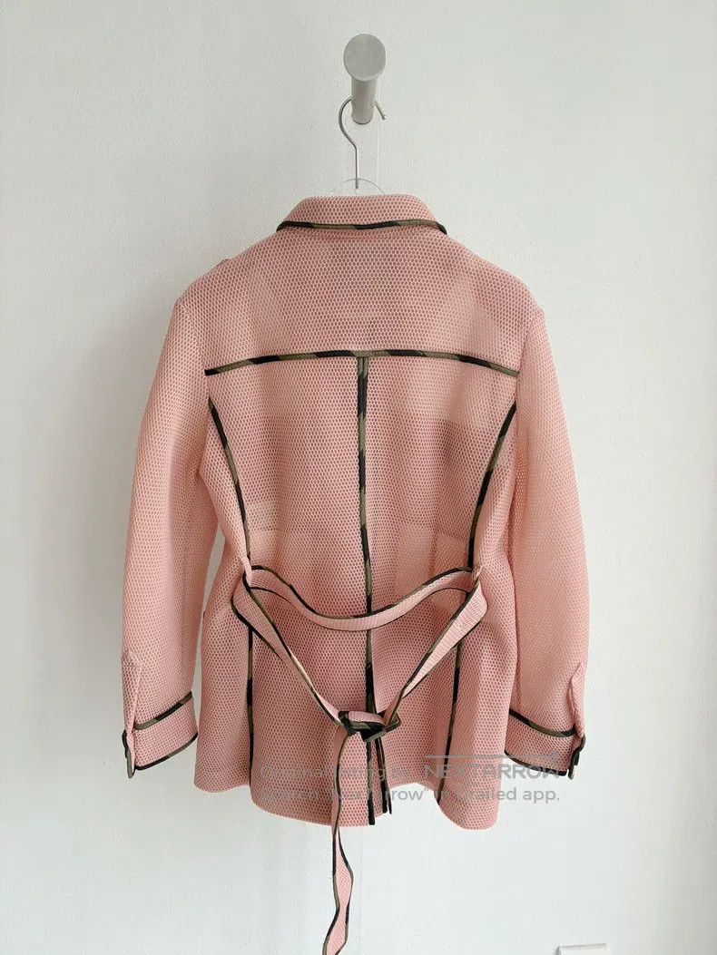 Fendi Fendi Pink Mesh Jacket with Classic Four Pockets. 100% Pol Size XXS / US 00 / IT 34 - 3 Thumbnail