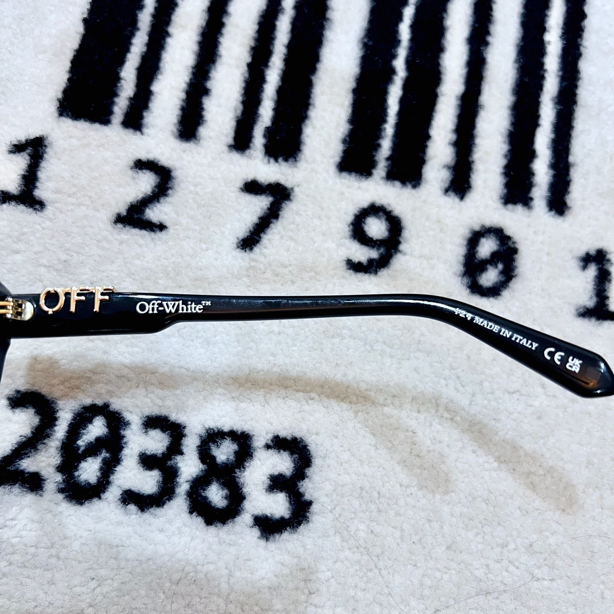 Off-White Off-White 52mm Renton Rectangle Off Logo on Arms Sunglasses Size ONE SIZE - 10 Thumbnail