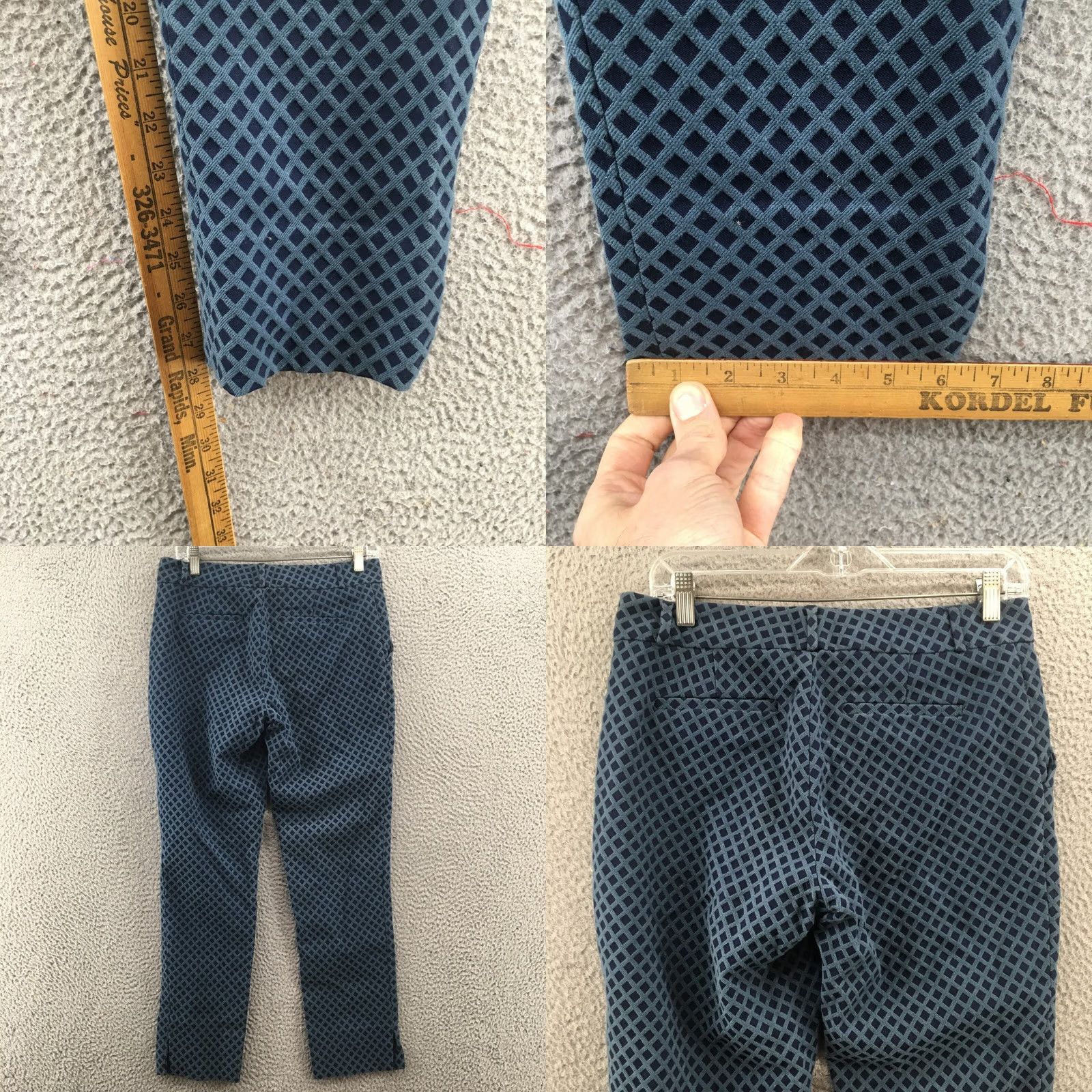 Banana Republic Banana Republic Dress Pants Womens 4 (Actual Size 31x28.5) Zip Fly Pockets Slim Fit Cotton Rayon Spandex Blue Dress Pants Womens 4 Mens? Size 27" / US 4 / IT 40 - 8 Thumbnail