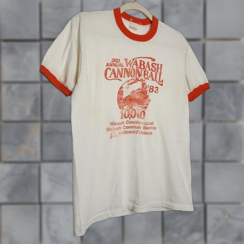 Vintage VINTAGE Wabash Cannonball Train McDonalds Ringer Shirt Size US S / EU 44-46 / 1 - 1 Thumbnail