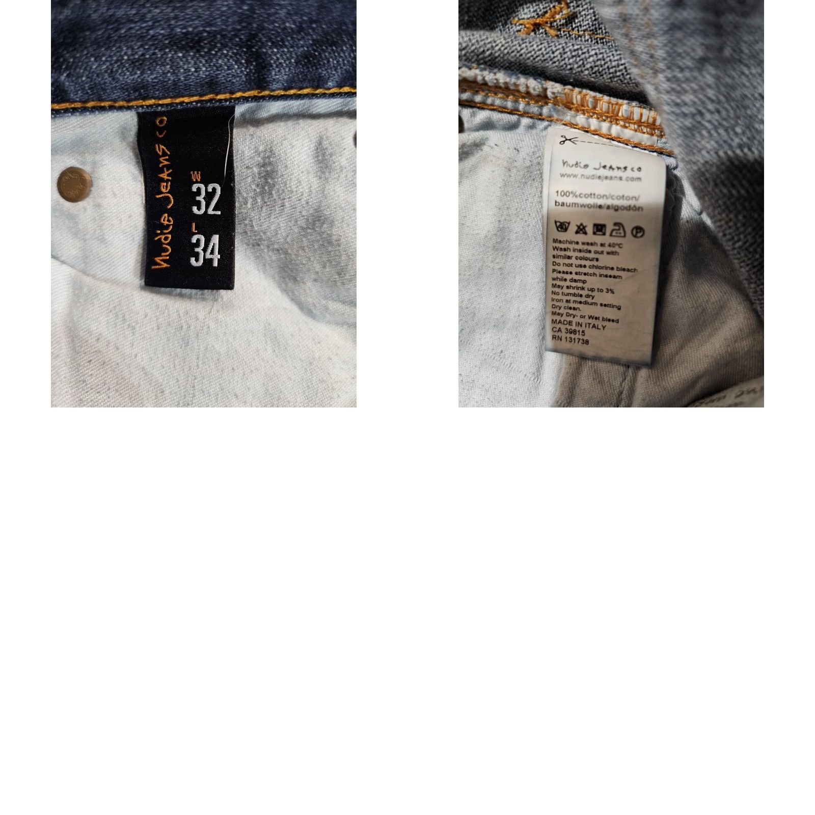 Nudie Jeans Nudie Jeans Slim Jim Straight Jeans Men 34x32 Slimming Raw Denim Blue 90s Mens Size US 32 / EU 48 - 9 Thumbnail