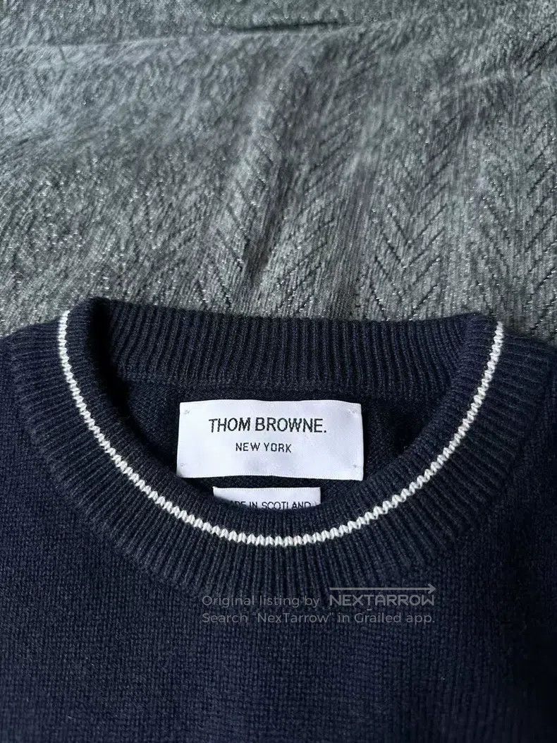 Thom Browne Thom Browne Cashmere Piqué Sweater Size US XL / EU 56 / 4 - 3 Thumbnail