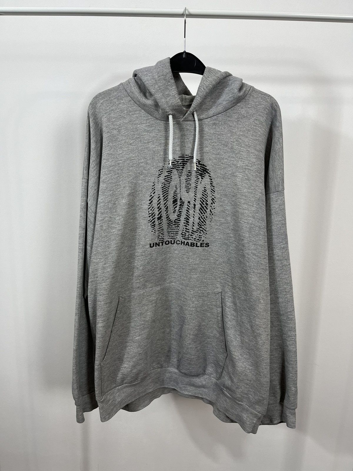 image of Band Tees x Vintage Korn Untouchables Oversized Hoodie in Grey, Men's (Size XL)