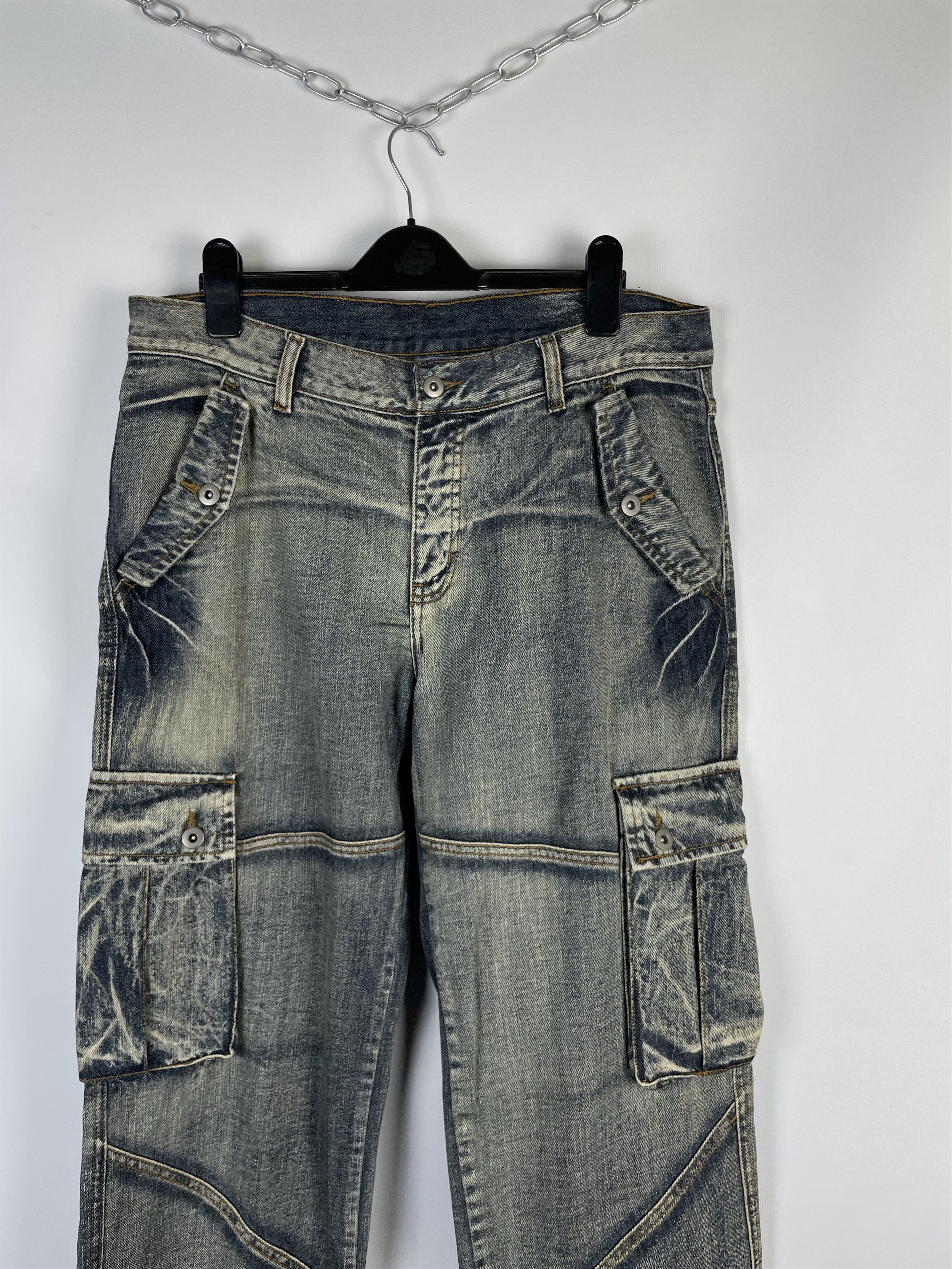 Vintage Vintage Y2K Cargo Jeans Denim Size US 36 / EU 52 - 8 Thumbnail