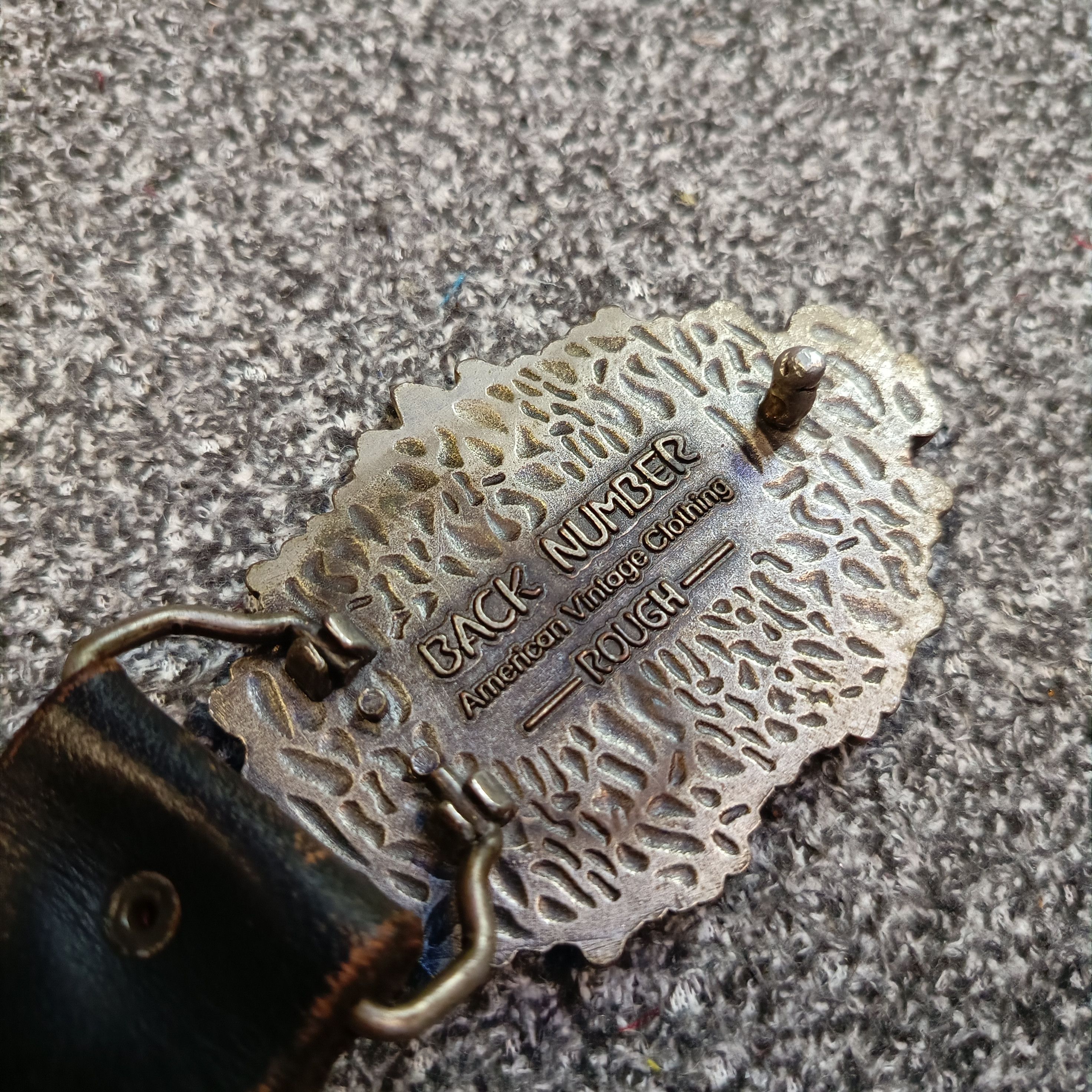 Genuine Leather 🔥🔥 Vintage Rough Back Number Leather Belt Size ONE SIZE - 7 Thumbnail
