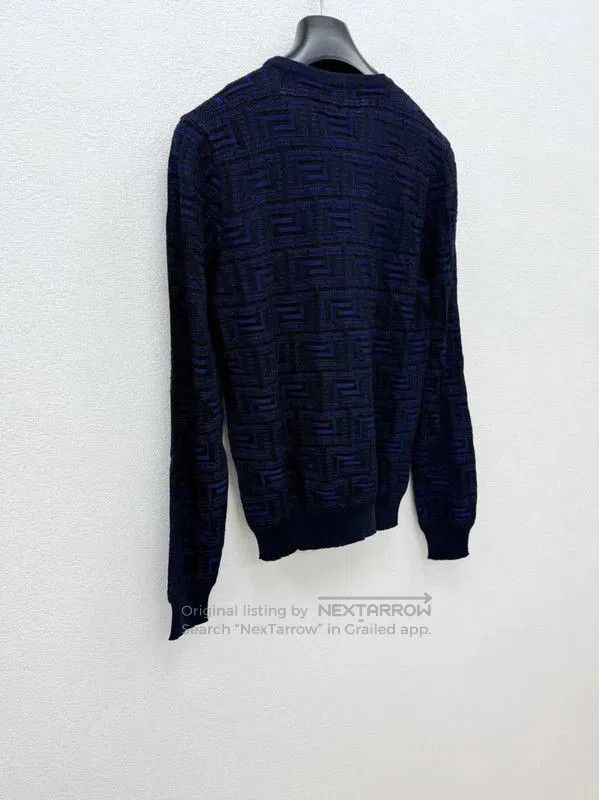 Versace Versace Dark Blue Wool Blend Long Sleeve Sweater . Size US S / EU 44-46 / 1 - 5 Thumbnail