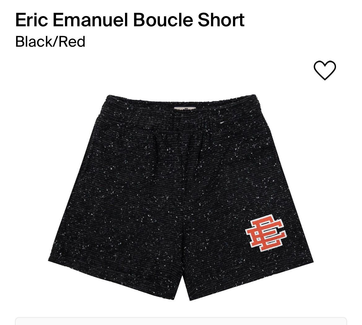 Eric Emanuel Eric Emanuel black w red Boucle shorts medium Size US 30 / EU 46 - 1 Thumbnail