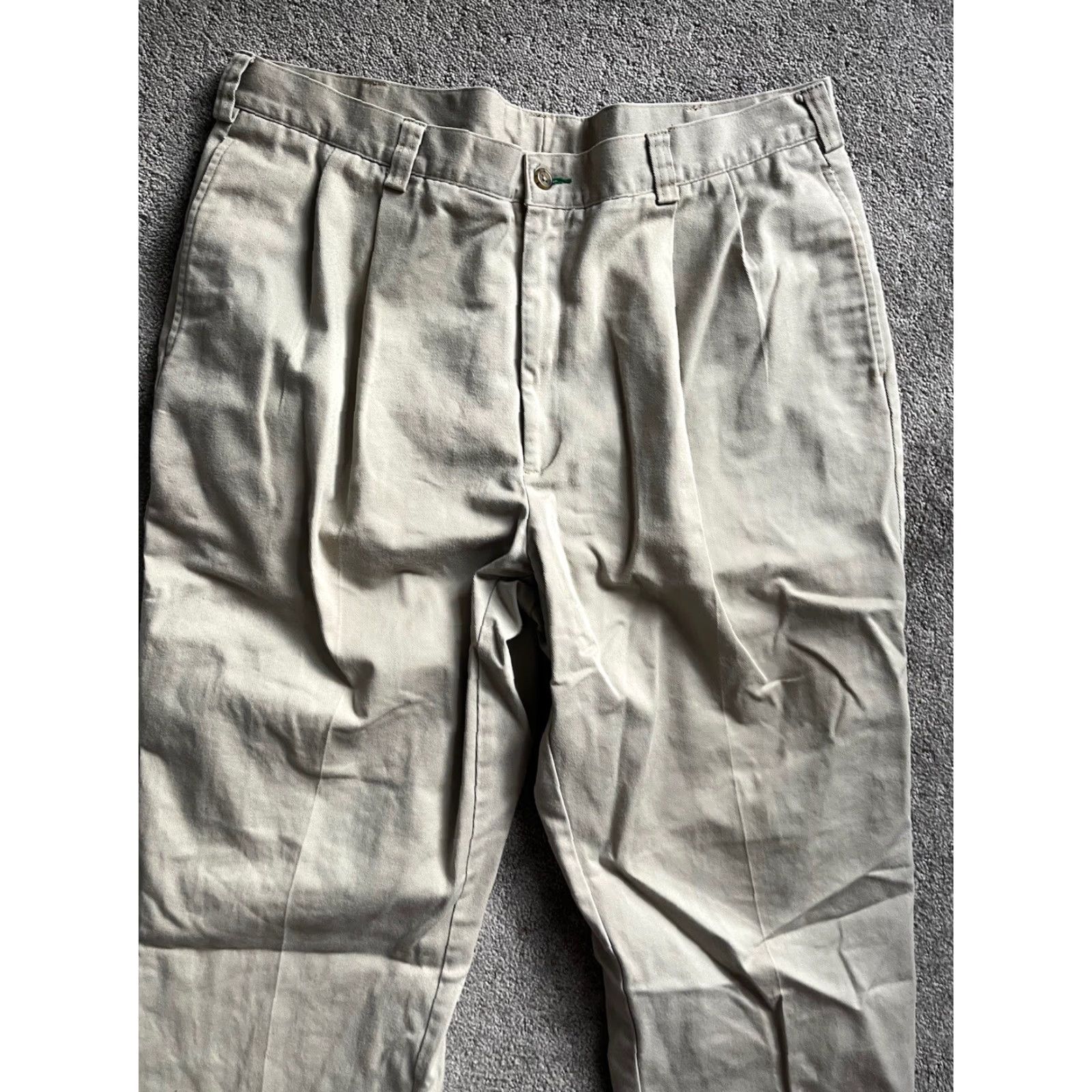 Tommy Hilfiger Tommy Hilfiger Mens Dress Pants Straight Leg Pleated Front Beige 38x30 Size 38 Regular N/A Size US 38 / EU 54 - 4 Thumbnail