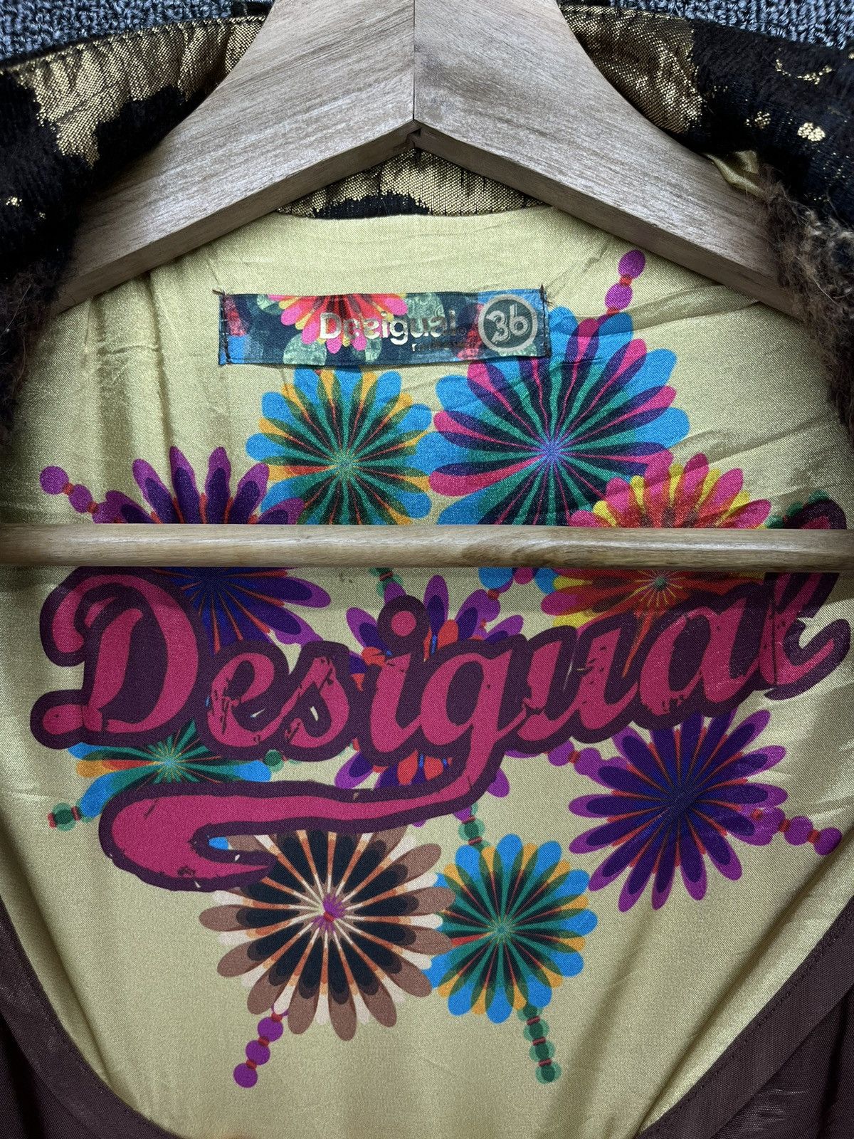 Desigual Vintage Desigual Cobra Wool Long Jacket Size XS / US 0-2 / IT 36-38 - 6 Thumbnail