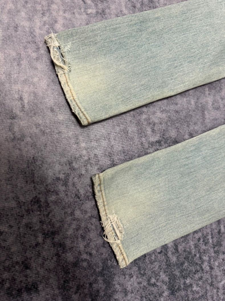 Saint Laurent Paris Saint Laurent Paris Saint Laurent Light Blue Distressed Je Size US 27 - 5 Thumbnail