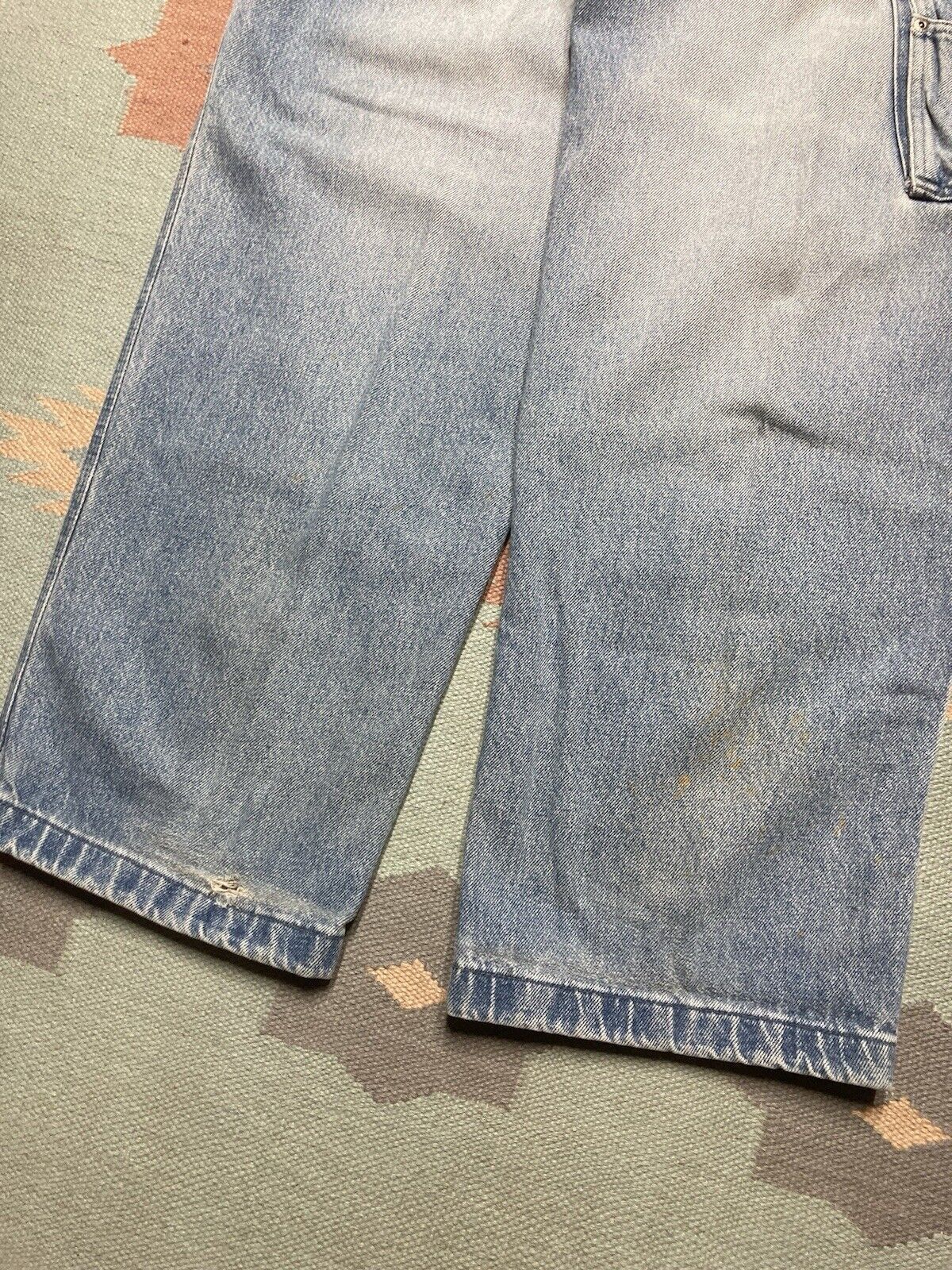 Bugle Boy × Vintage bugle boy 7M carpenter jeans double knee skater baggy 35x30 Size US 35 - 2 Thumbnail