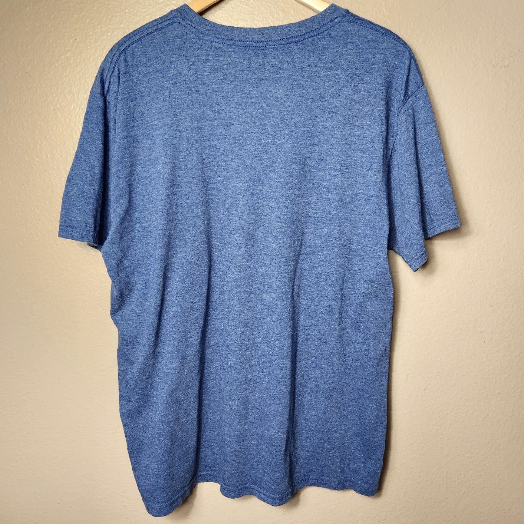 Vintage Nirvana Smiley Face T-Shirt Unisex Blue Yellow Short Sleeve Cotton/Polyester Tee-Size L Mens 90s Grunge Band Regular Size US 33 - 3 Thumbnail