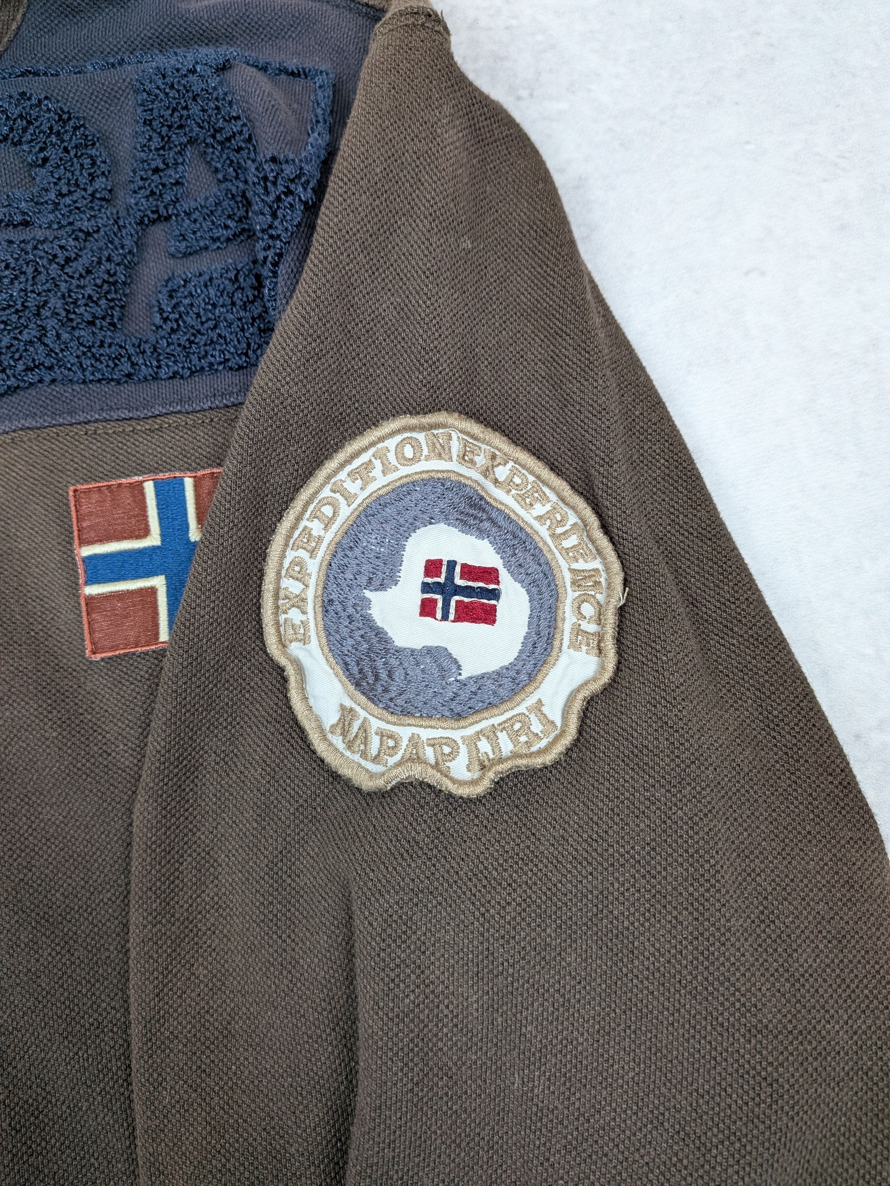 Napapijri Napapijri Vintage Heavy Cotton Rugby Shirt Jumper Size L/XL Size US XL / EU 56 / 4 - 4 Thumbnail