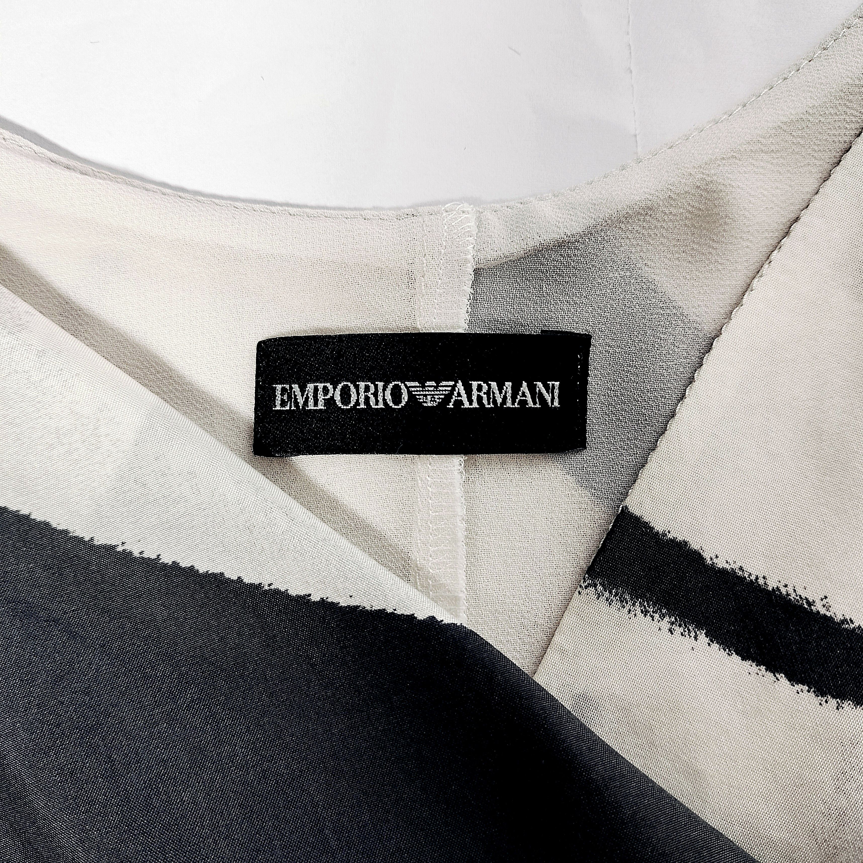 Emporio Armani SS 2007 Runway Silk Dress Geometric Print Size S / US 4 / IT 40 - 5 Thumbnail