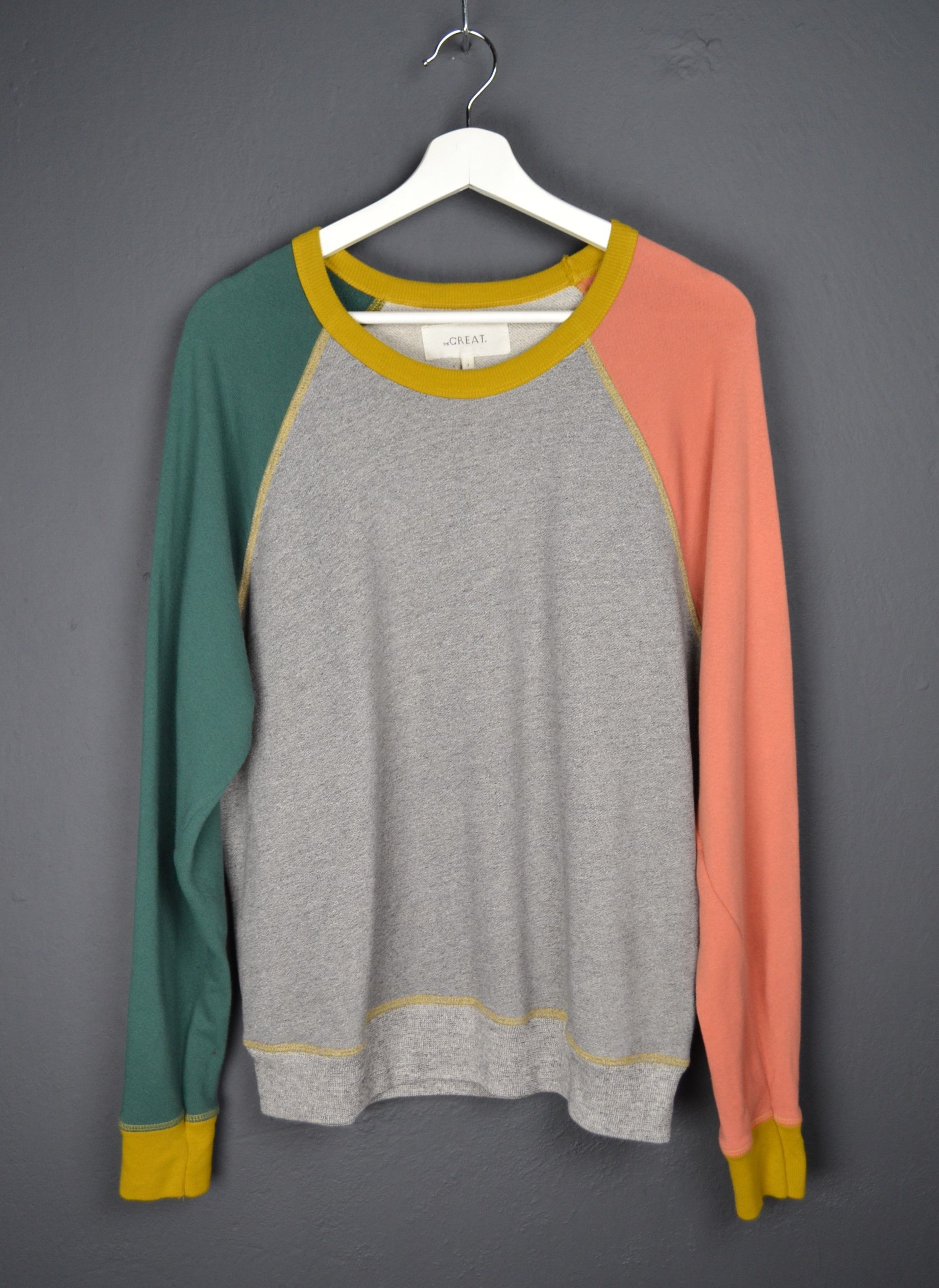 THE GREAT The Great. Colorblock Crew Sweatshirt size 2 M Size M / US 6-8 / IT 42-44 - 1 Thumbnail