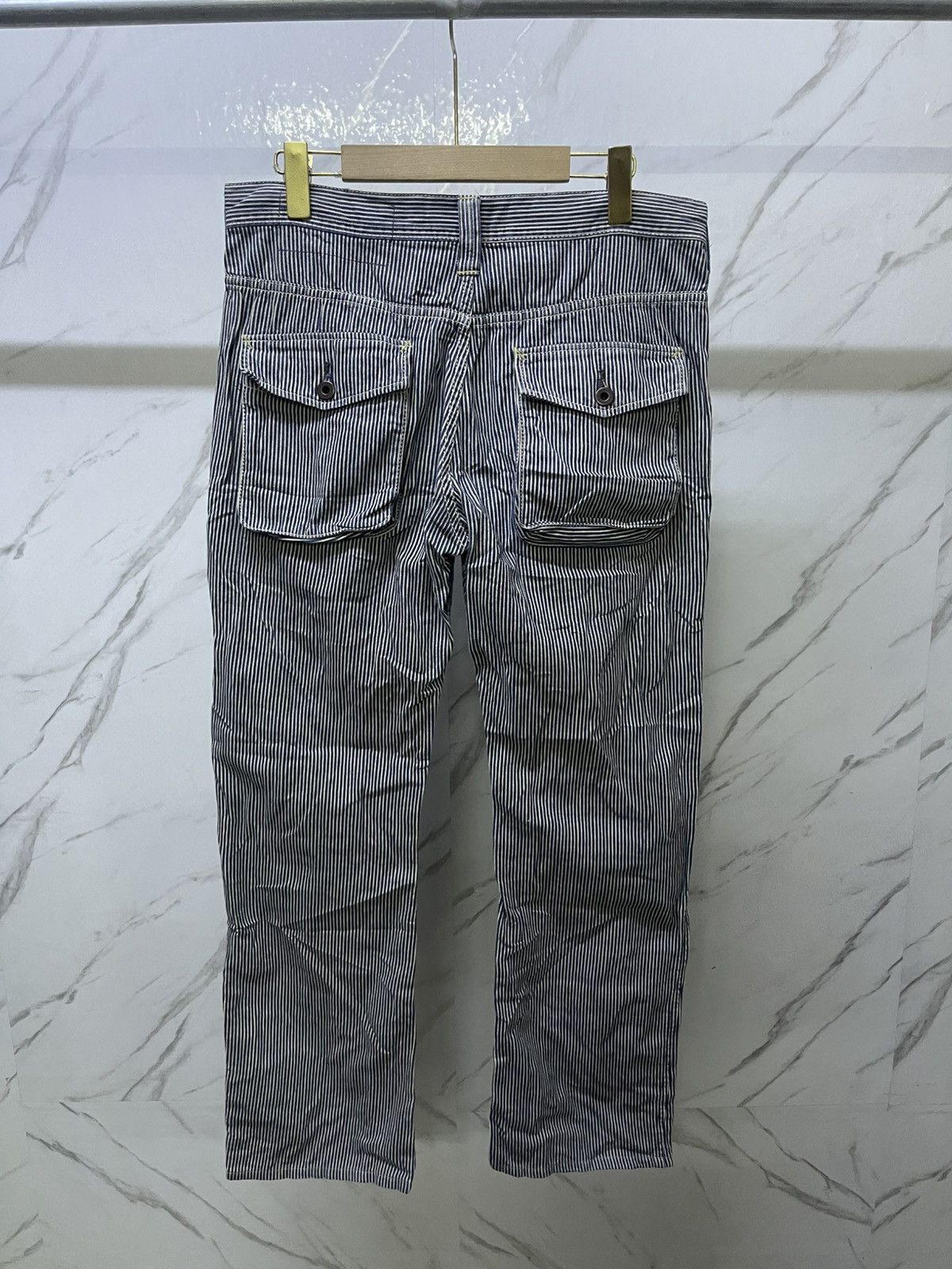 Japanese Brand Jepanes Brand x Studio Ecru Bush Pants Denim Hickory Size US 33 - 11 Thumbnail