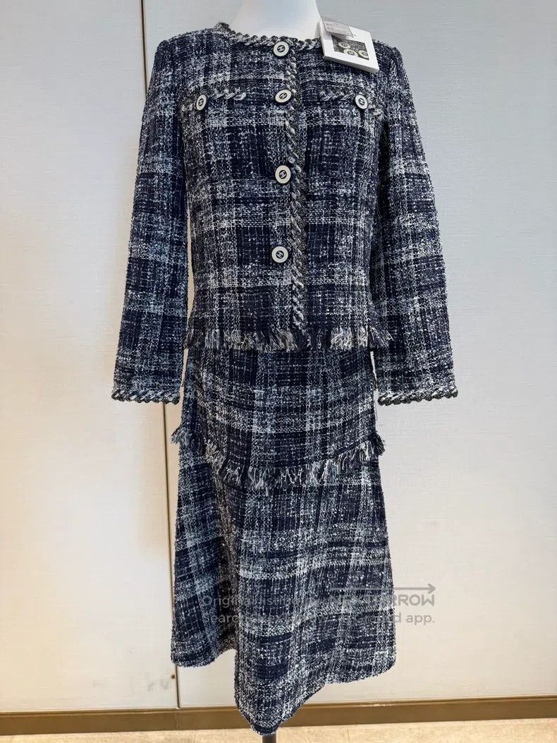 Chanel Chanel Tweed braided skirt Size 24" / US 00 / IT 34 - 1 Thumbnail