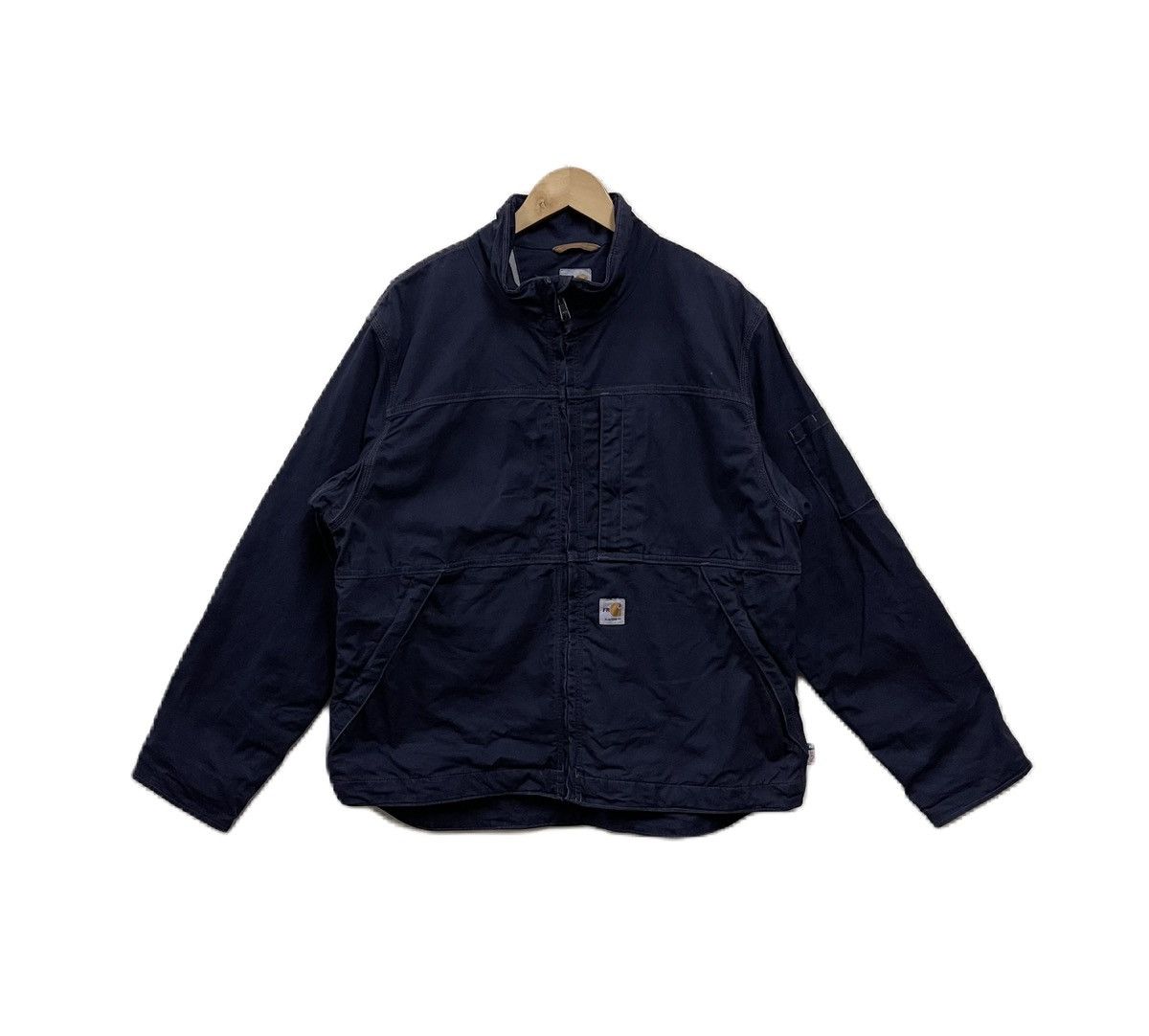image of Carhartt Fr Flame Resistant Jacket in Navy Blue, Men's (Size XL)