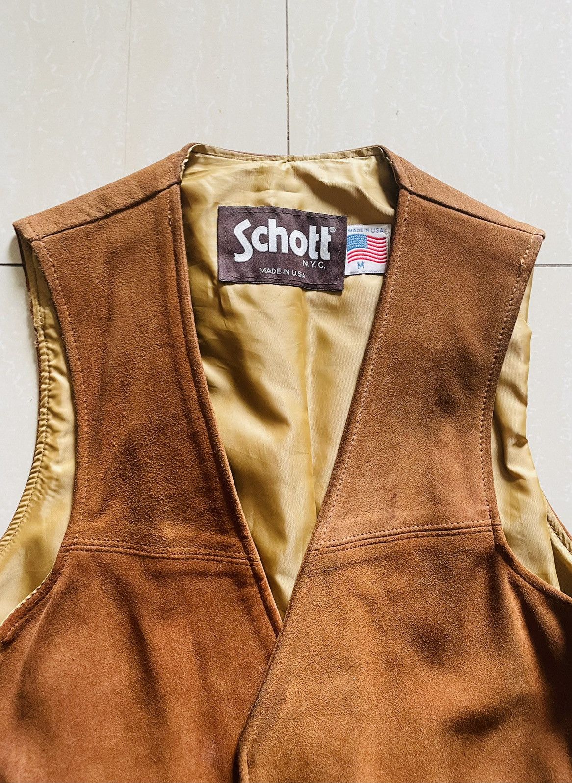 Schott × Vintage Schott vintage leather vest Size US M / EU 48-50 / 2 - 3 Thumbnail